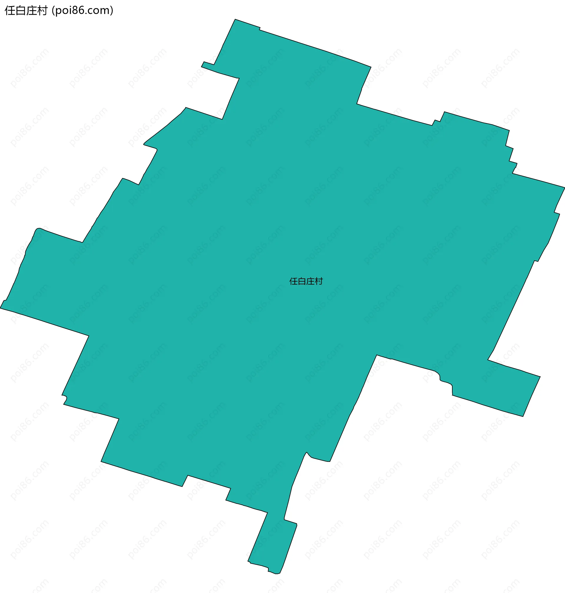 任白庄村边界地图