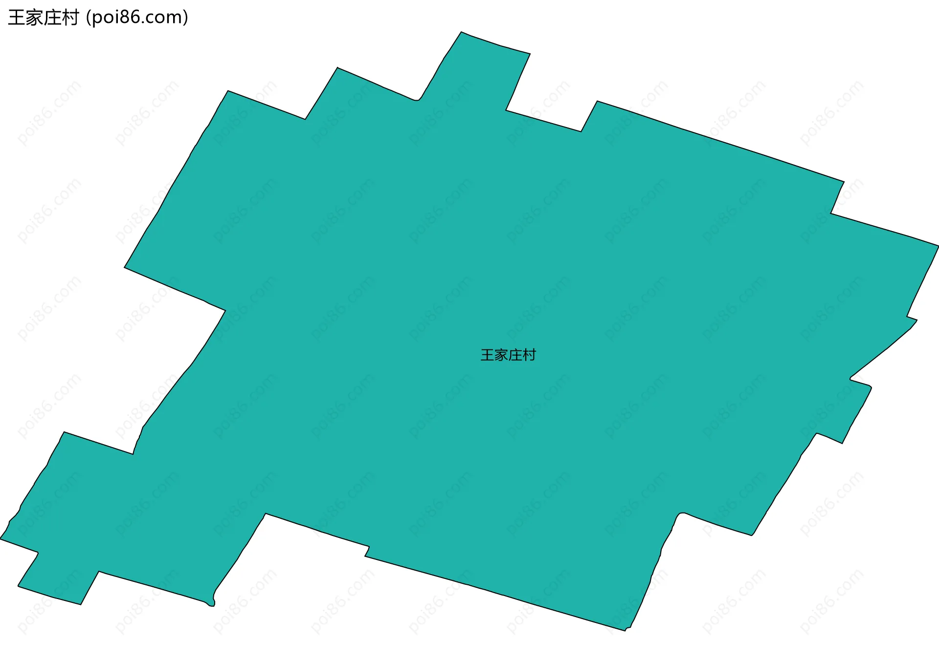 王家庄村边界地图