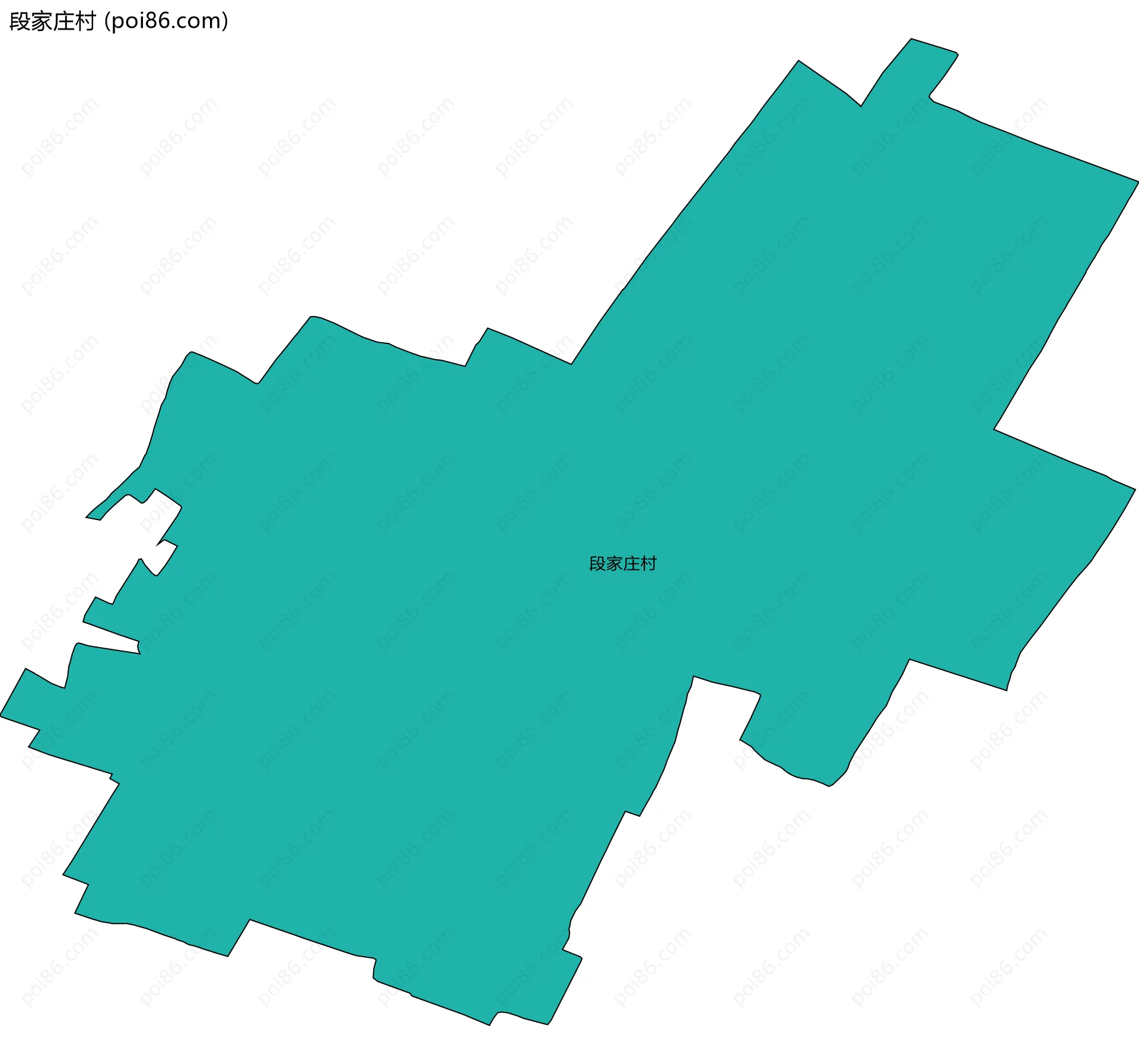 段家庄村边界地图