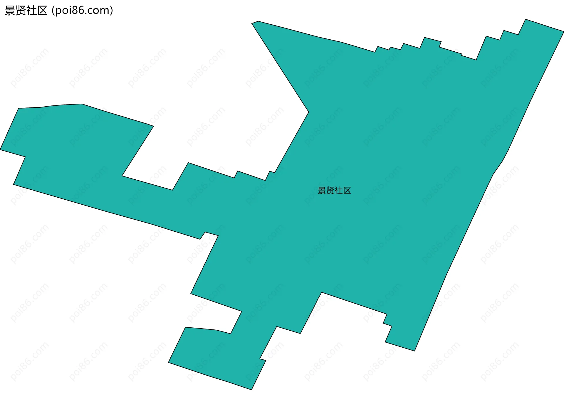 景贤社区边界地图