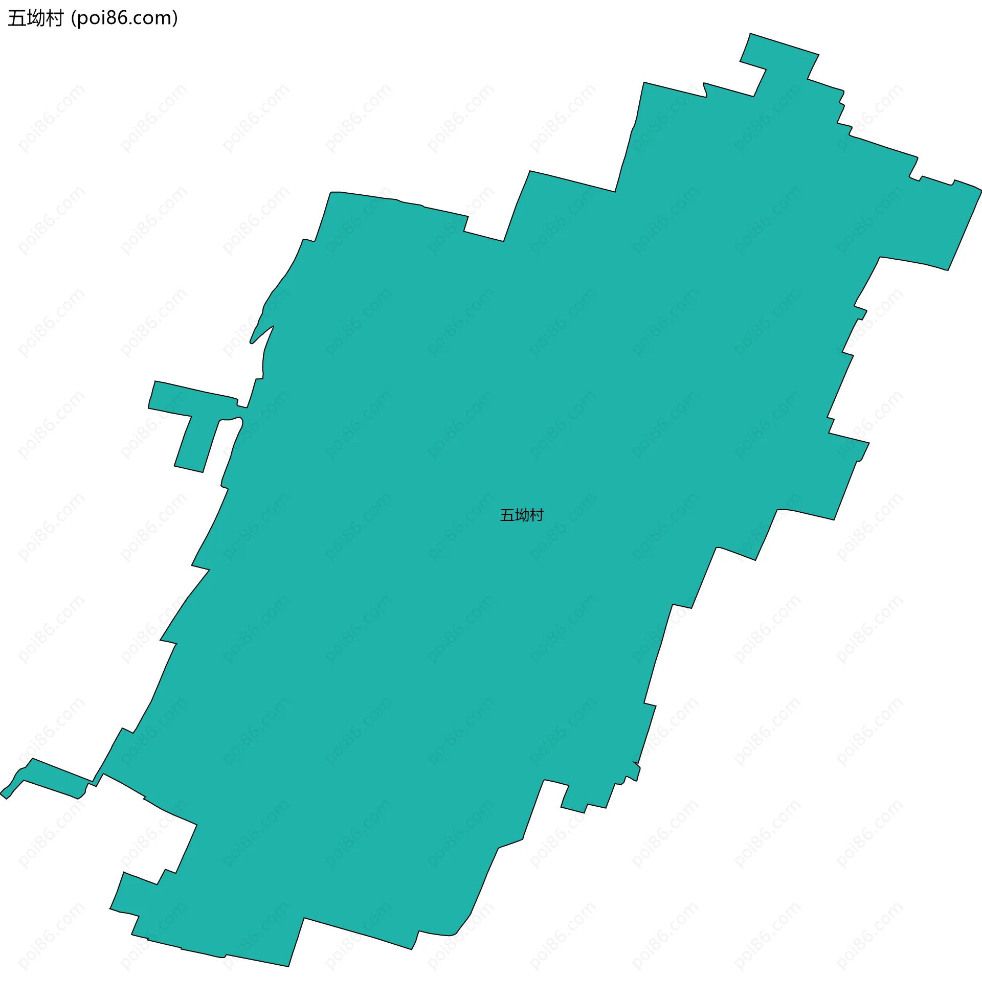 五坳村边界地图