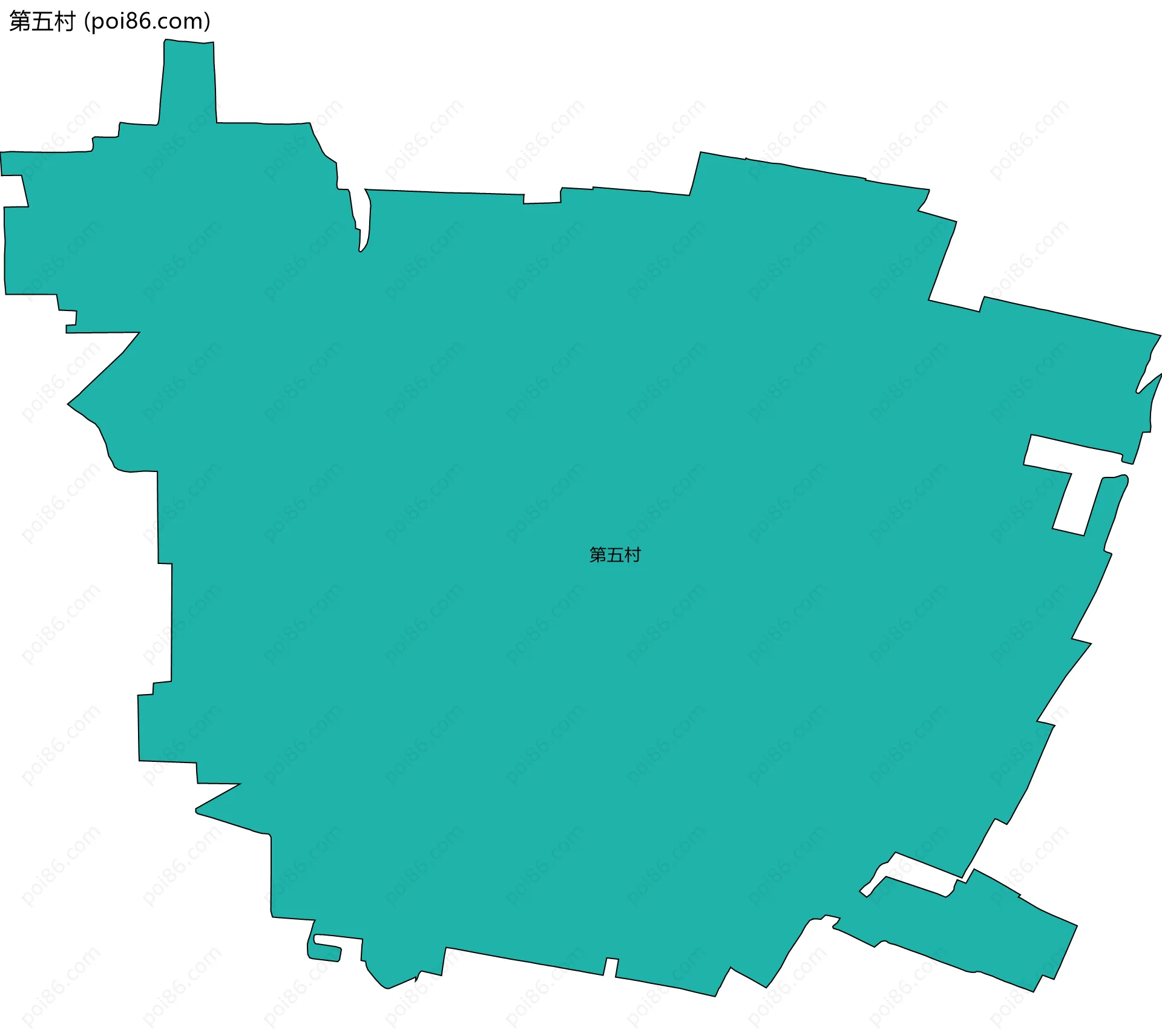 第五村边界地图