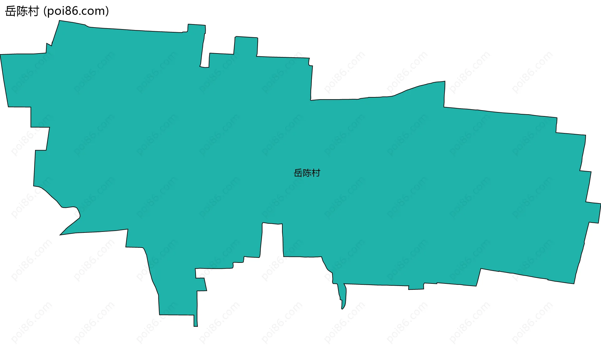 岳陈村边界地图