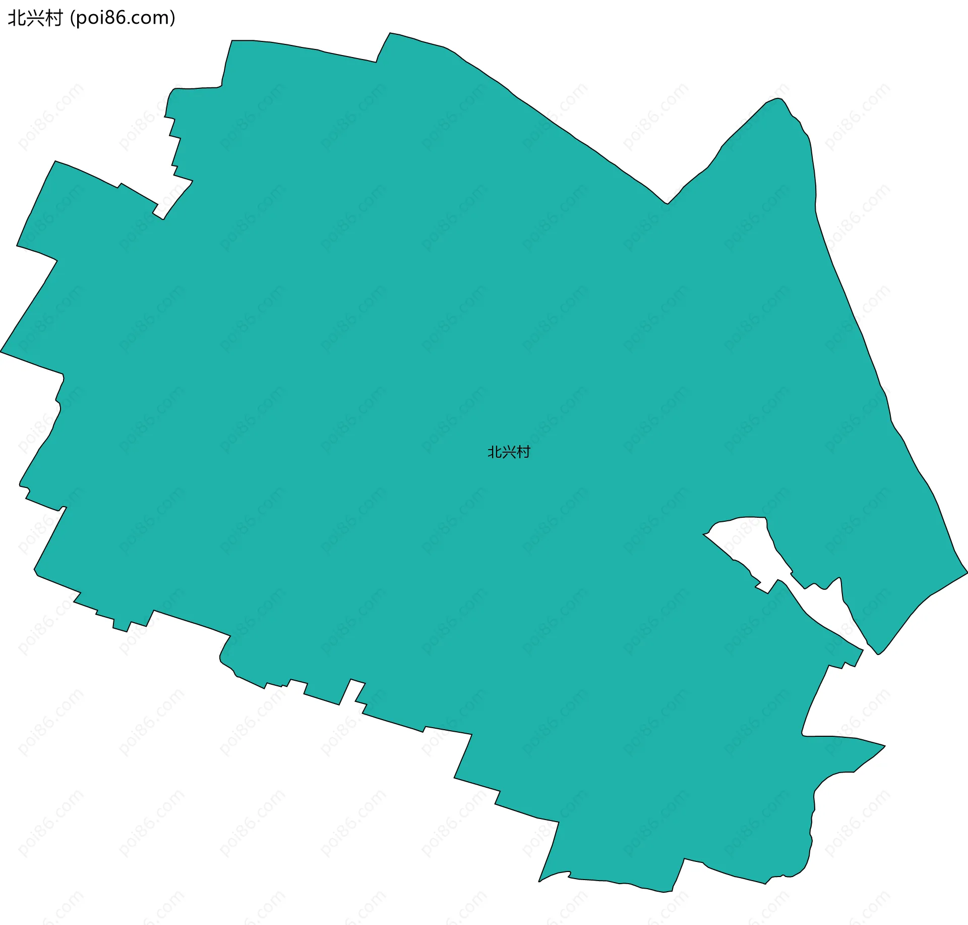 北兴村边界地图