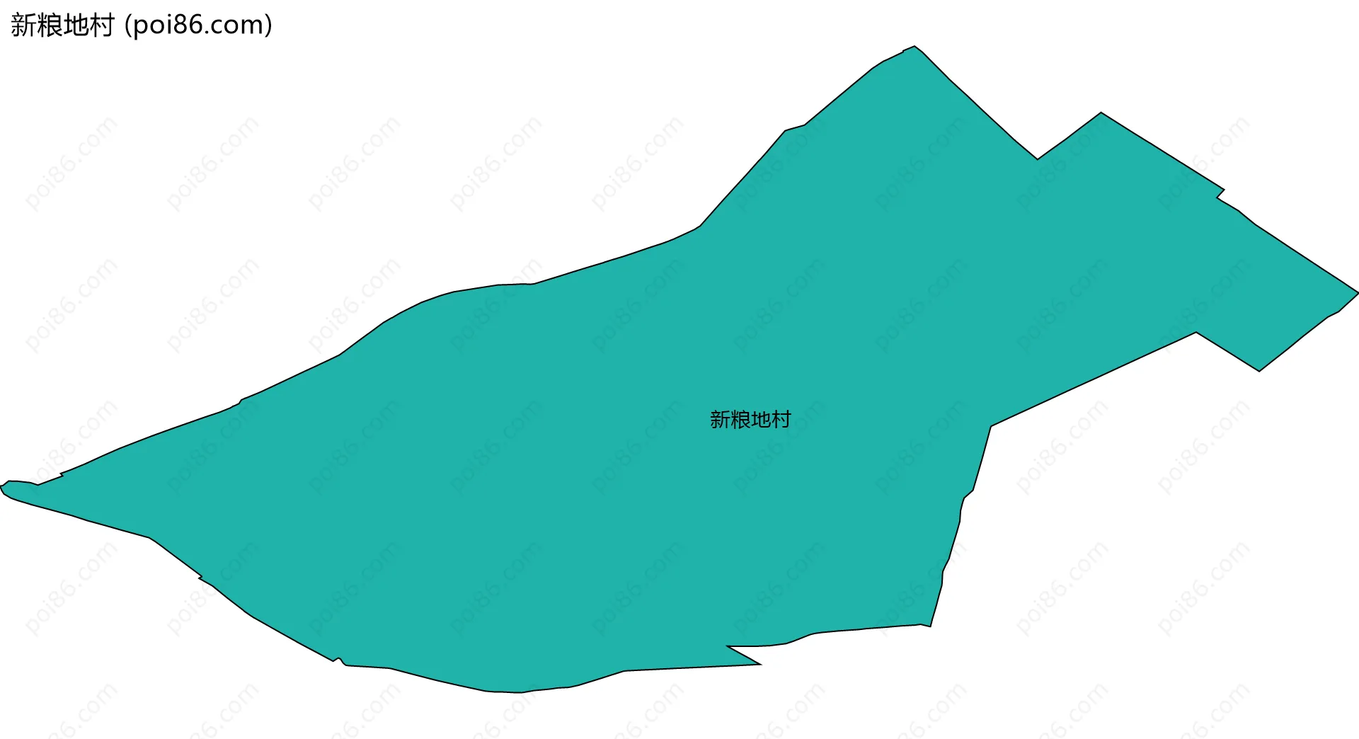 新粮地村边界地图