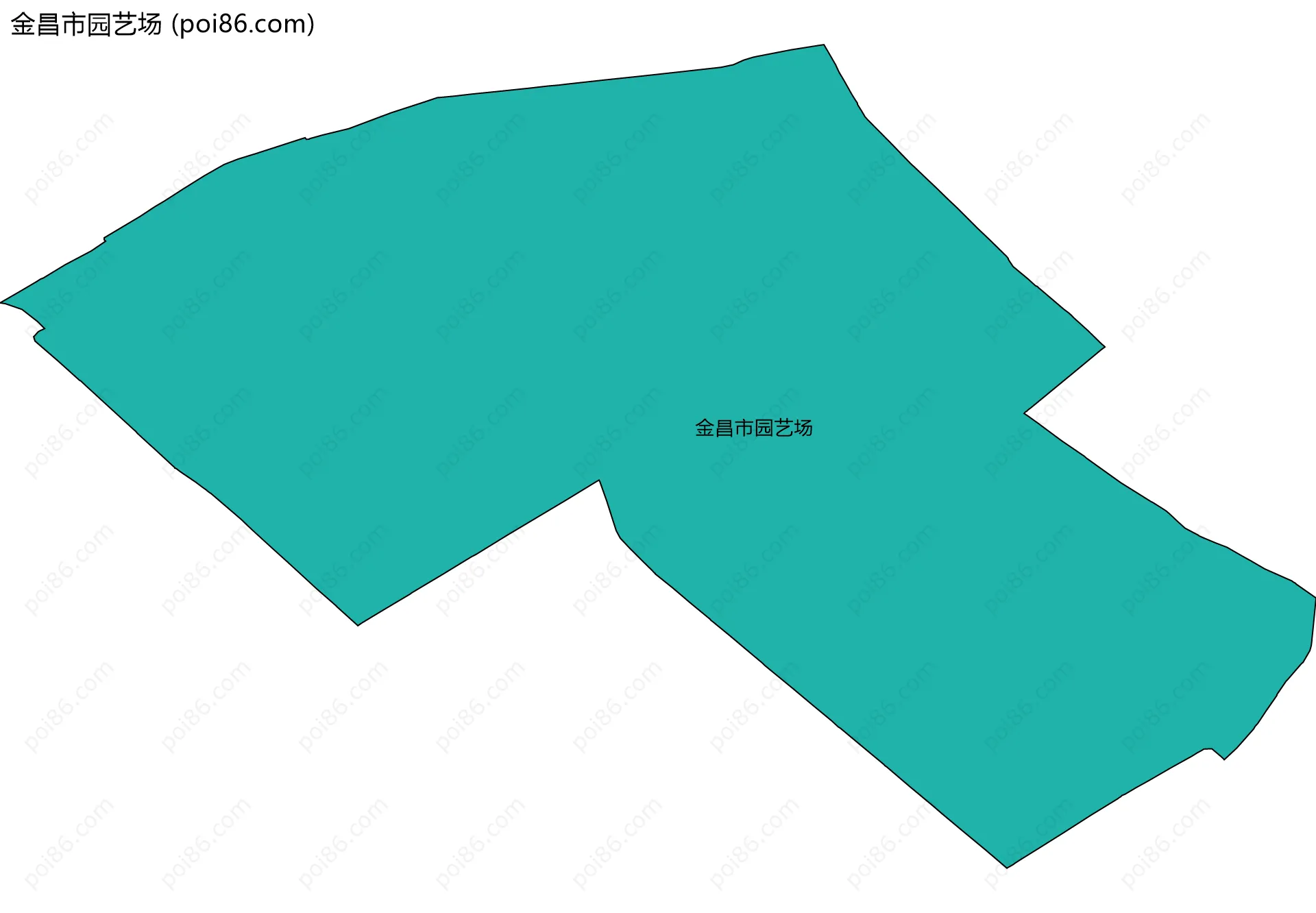 金昌市园艺场边界地图