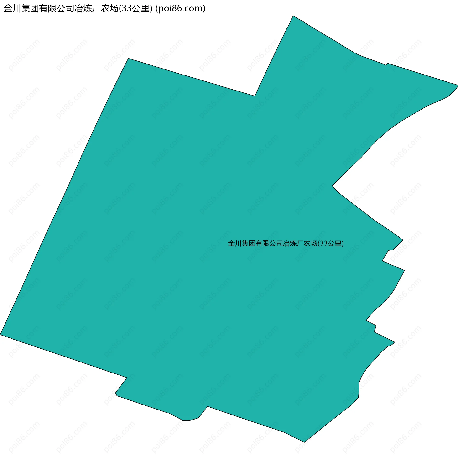 金川集团有限公司冶炼厂农场(33公里)边界地图