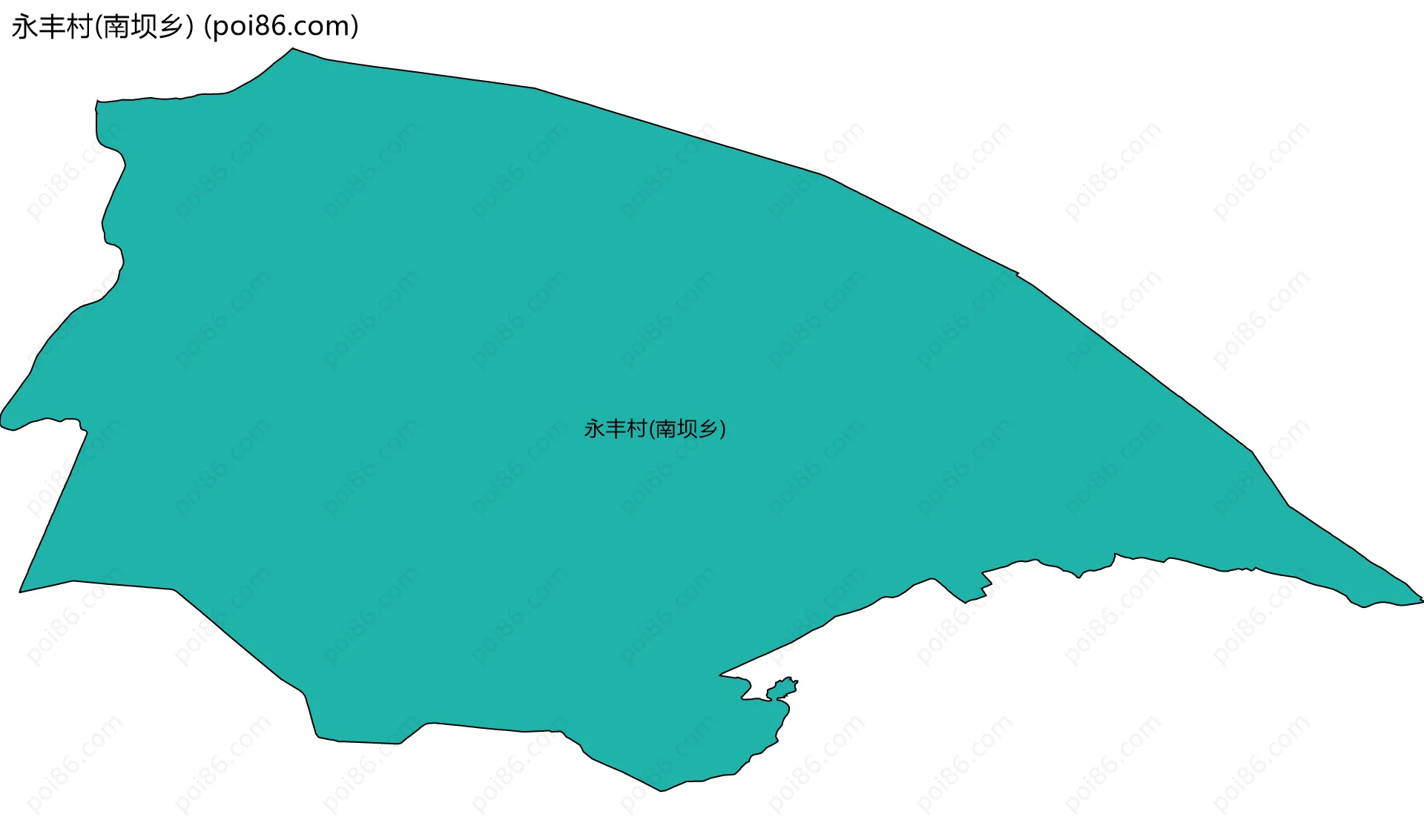 永丰村(南坝乡)边界地图