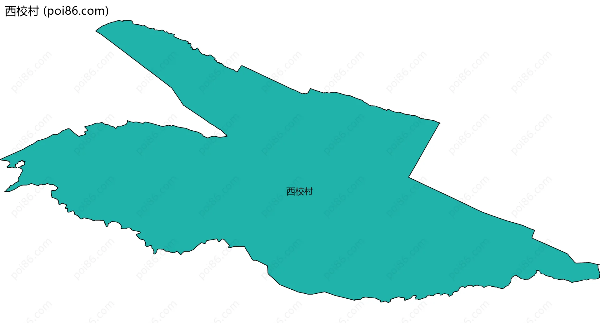西校村边界地图