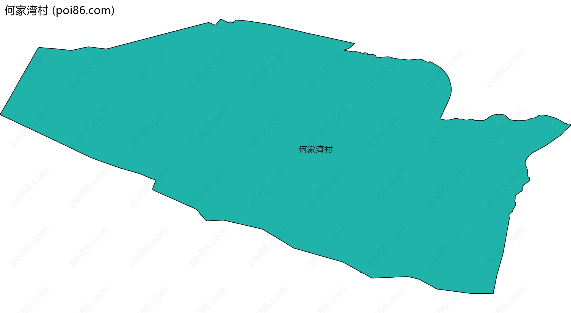 何家湾村边界地图