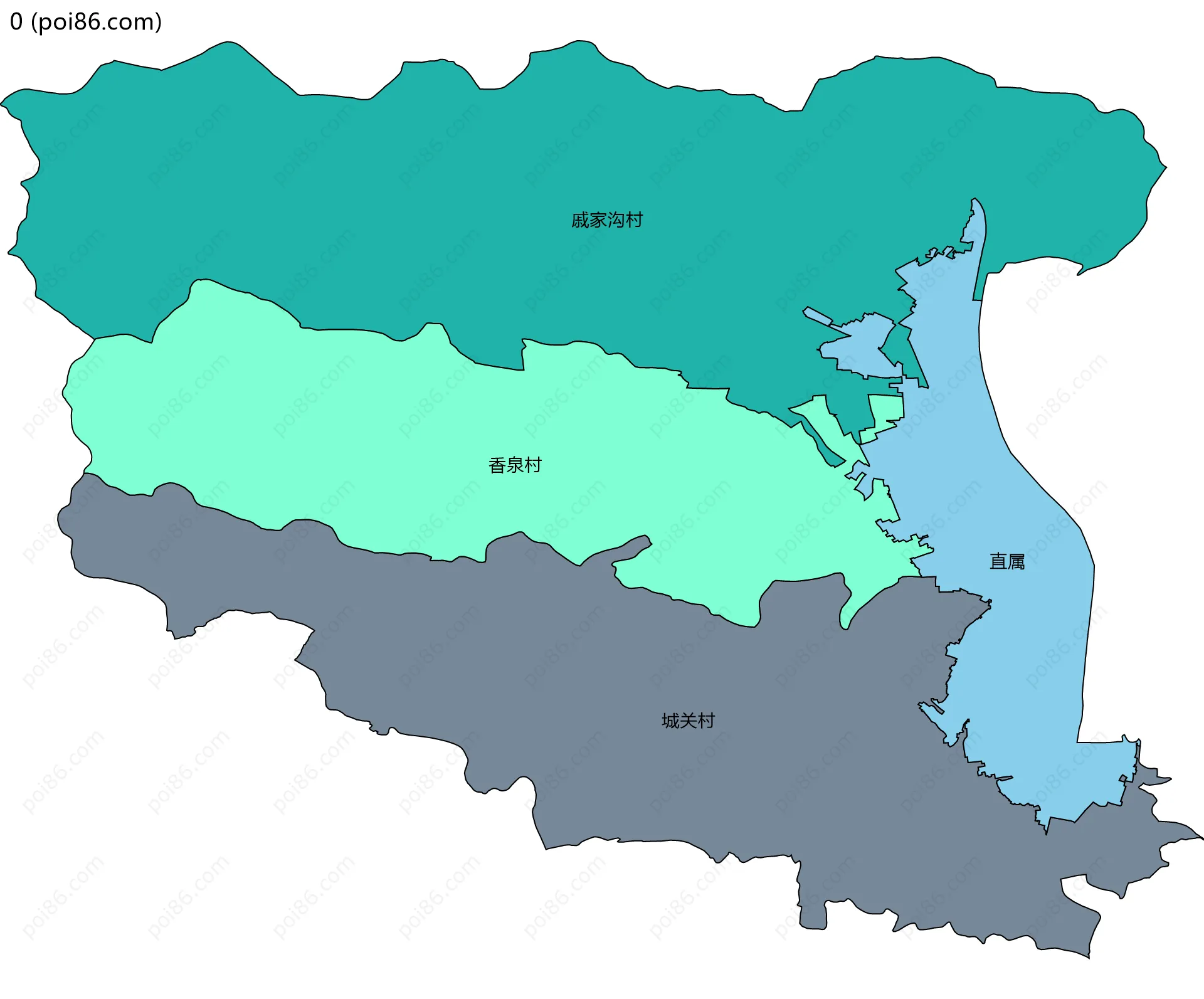 0边界地图(五级行政区划)