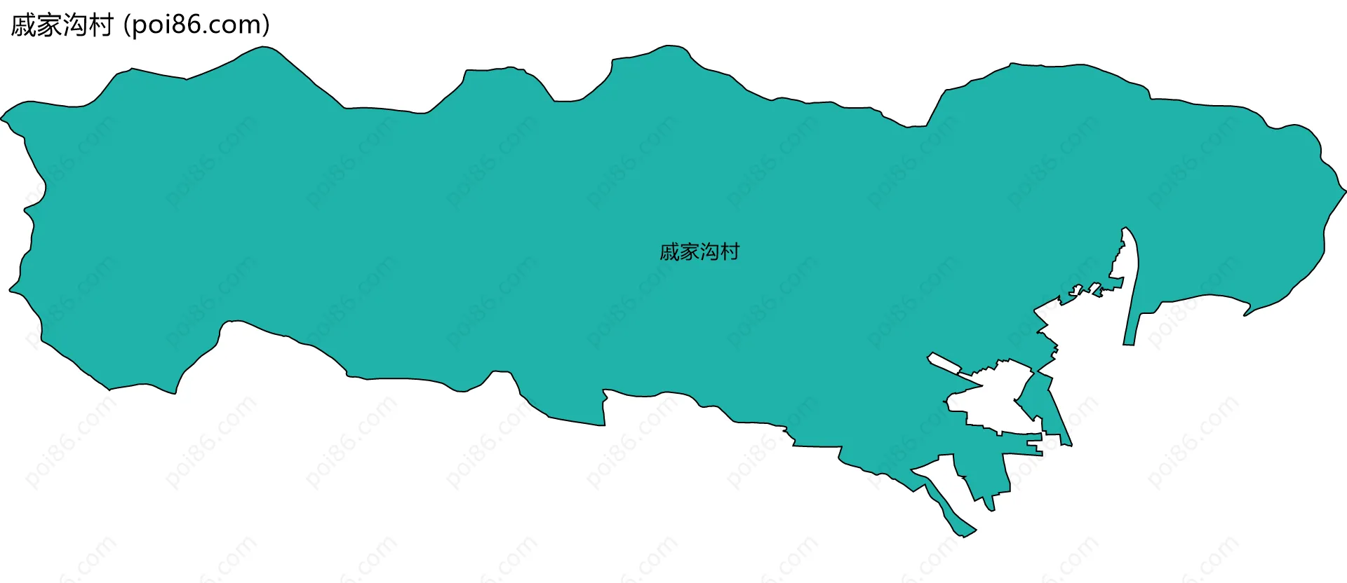 戚家沟村边界地图