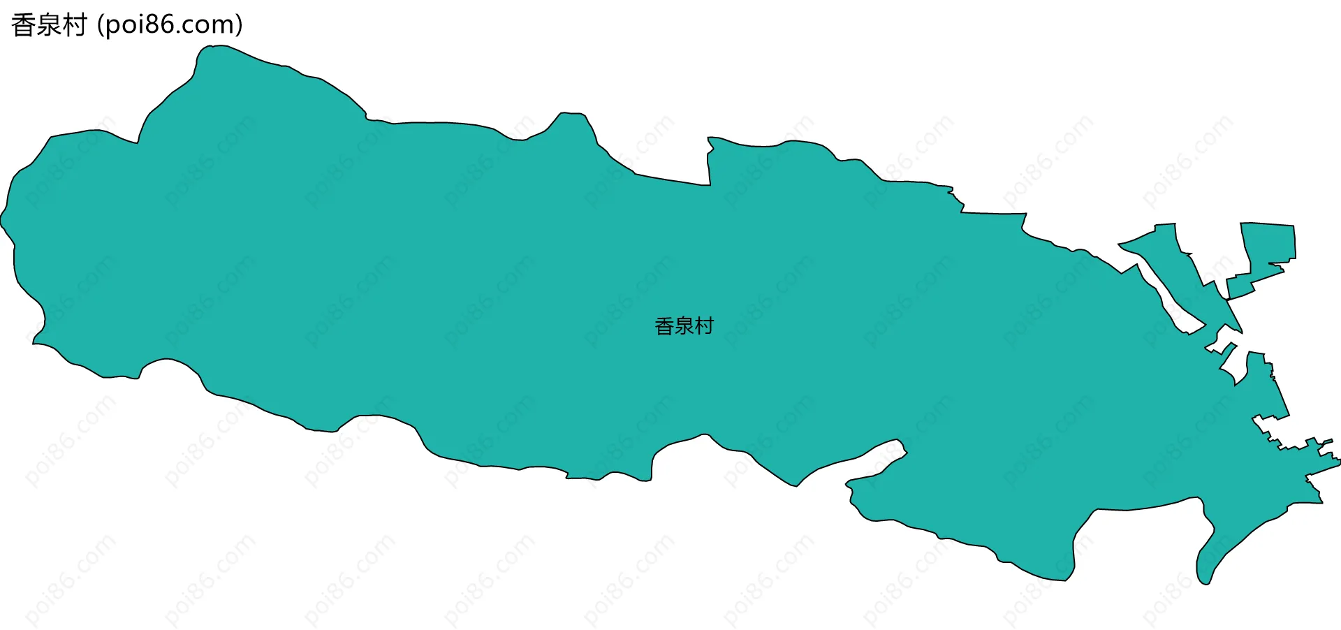 香泉村边界地图