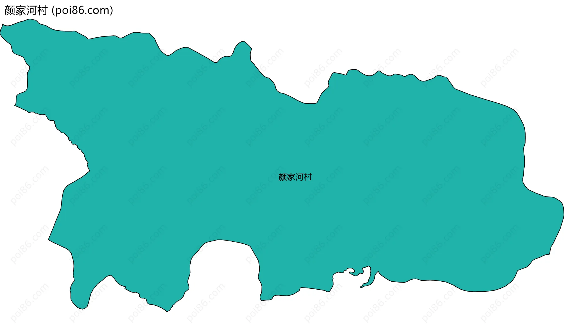 颜家河村边界地图