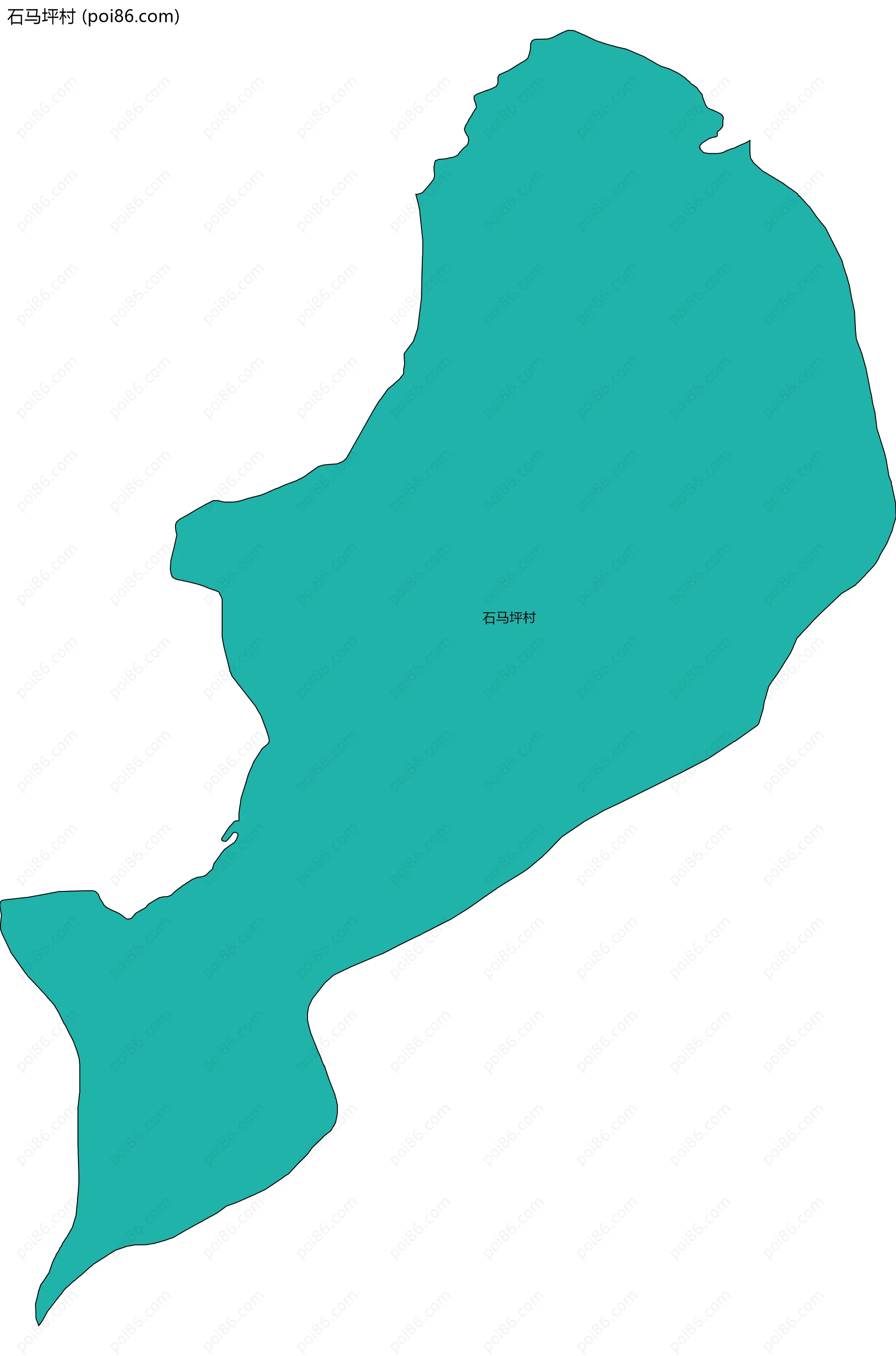 石马坪村边界地图