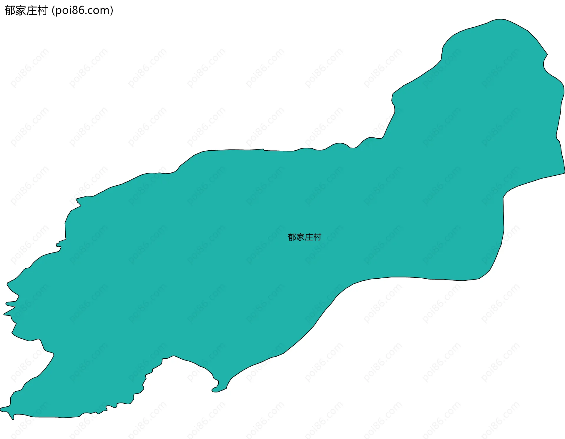 郁家庄村边界地图