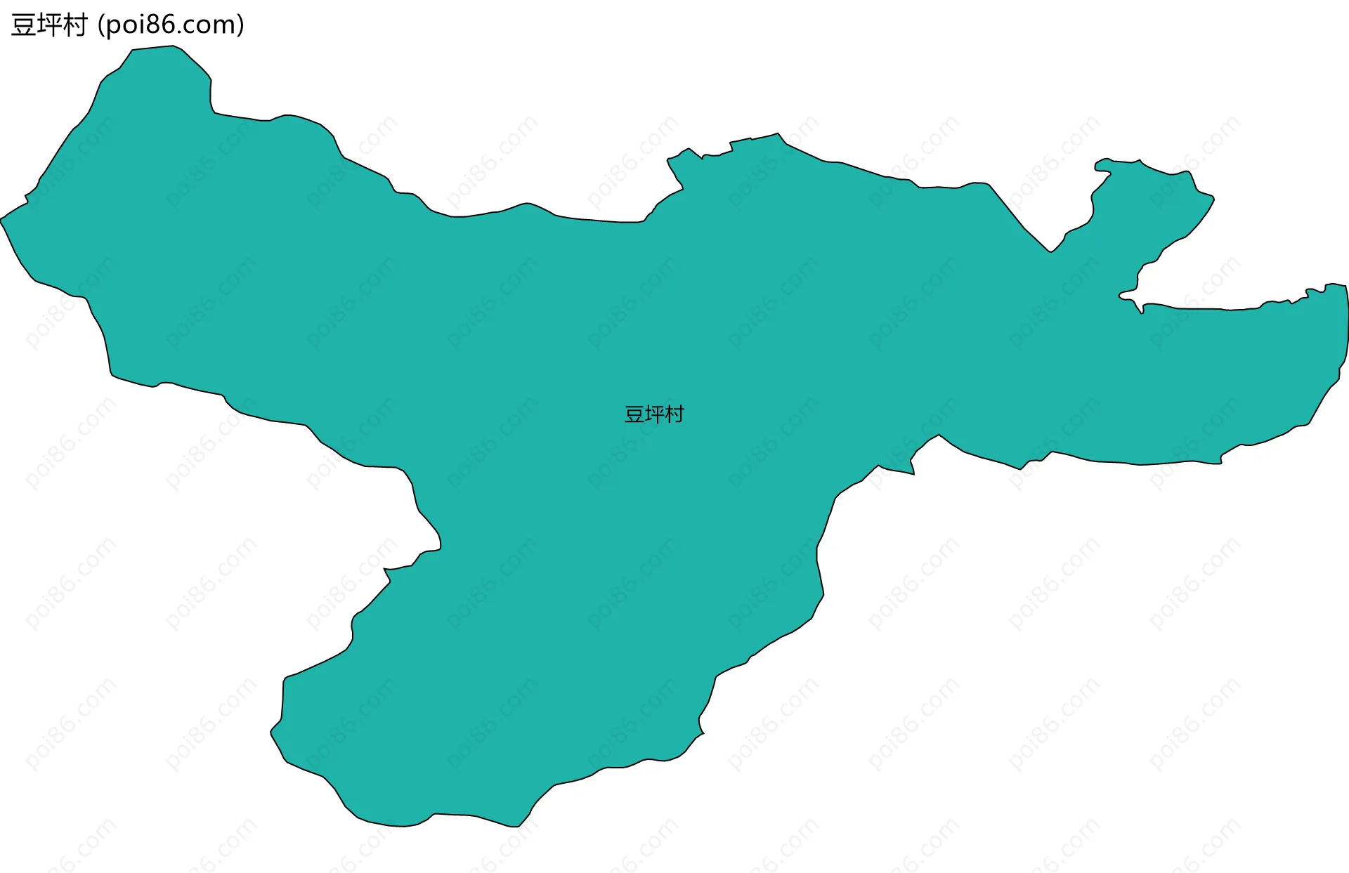 豆坪村边界地图