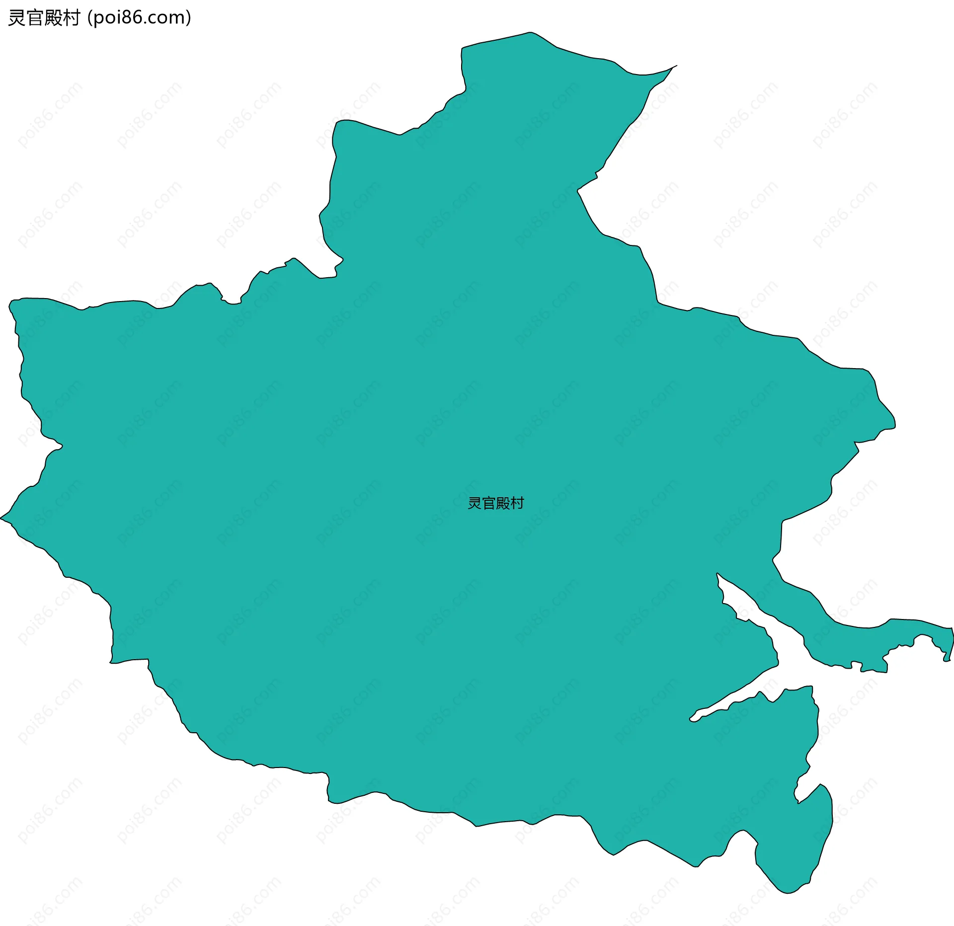 灵官殿村边界地图