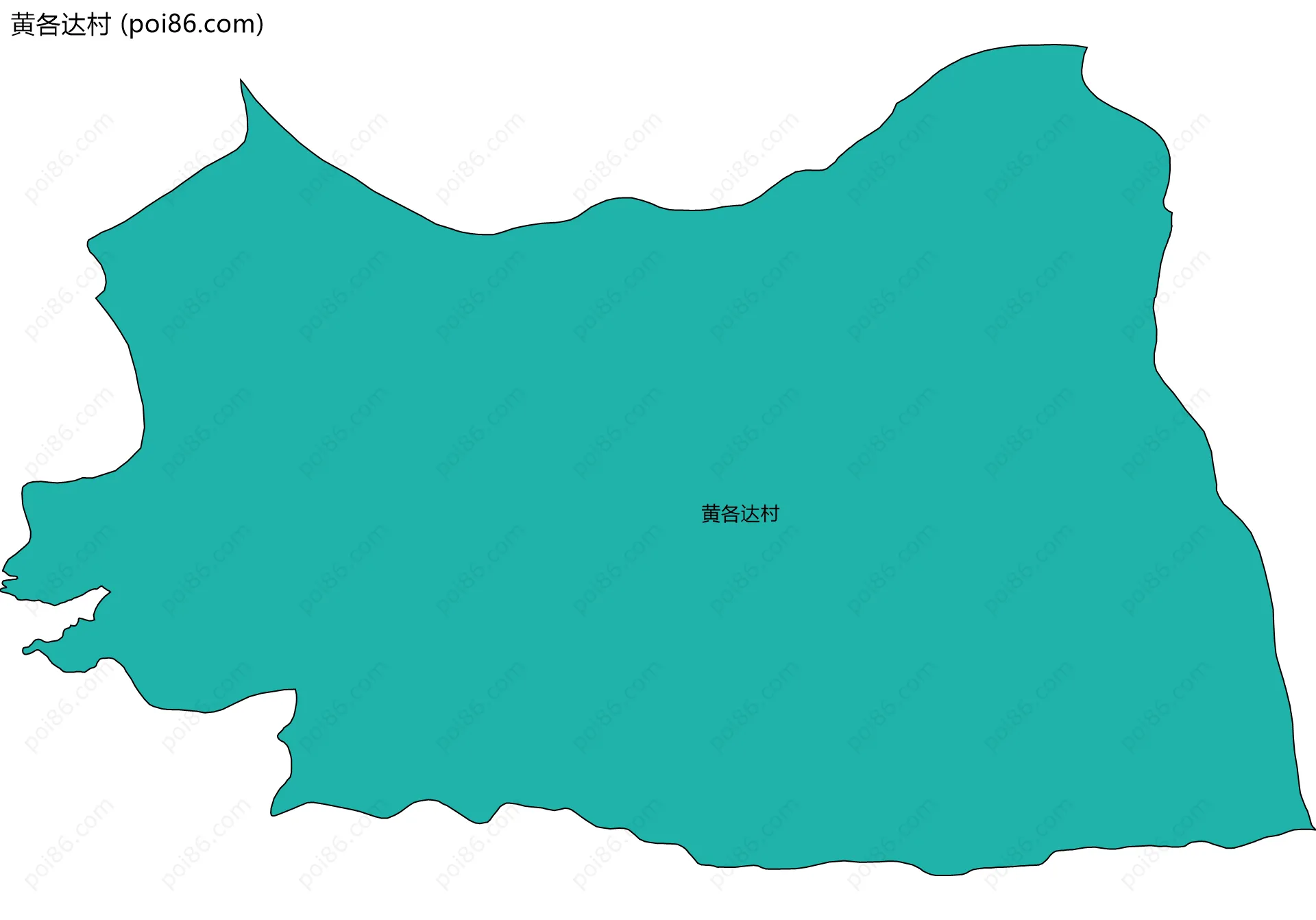 黄各达村边界地图