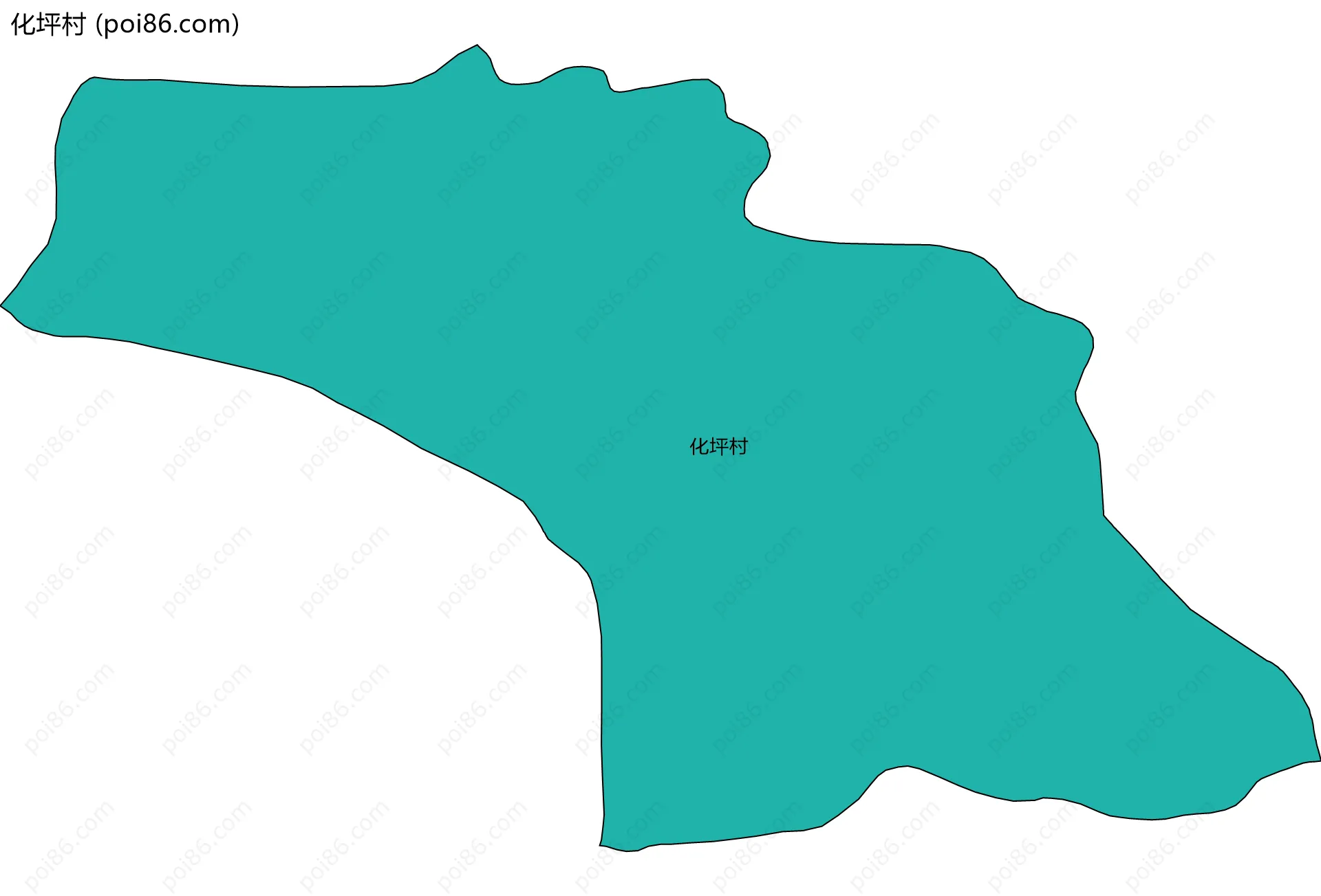 化坪村边界地图