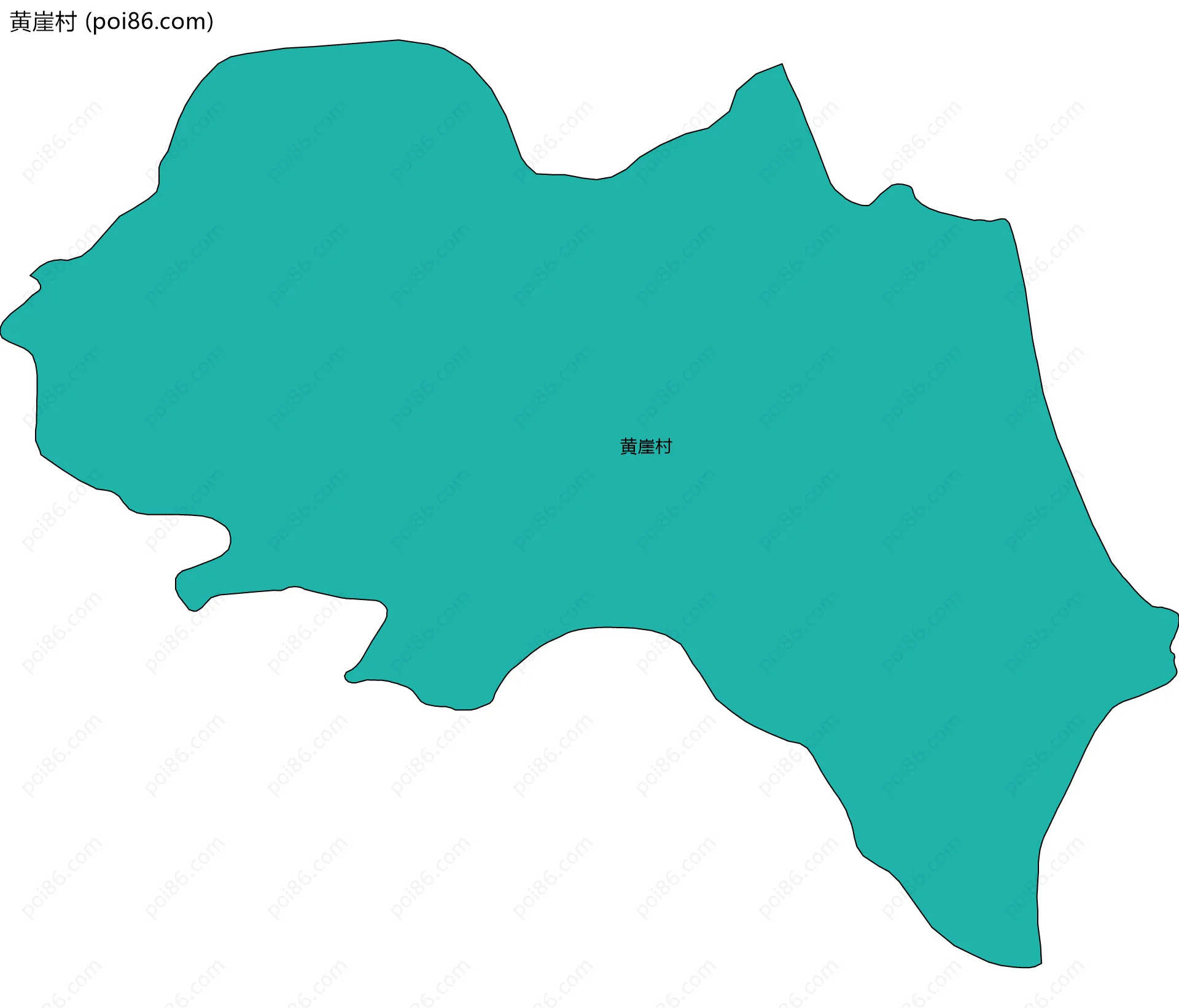 黄崖村边界地图