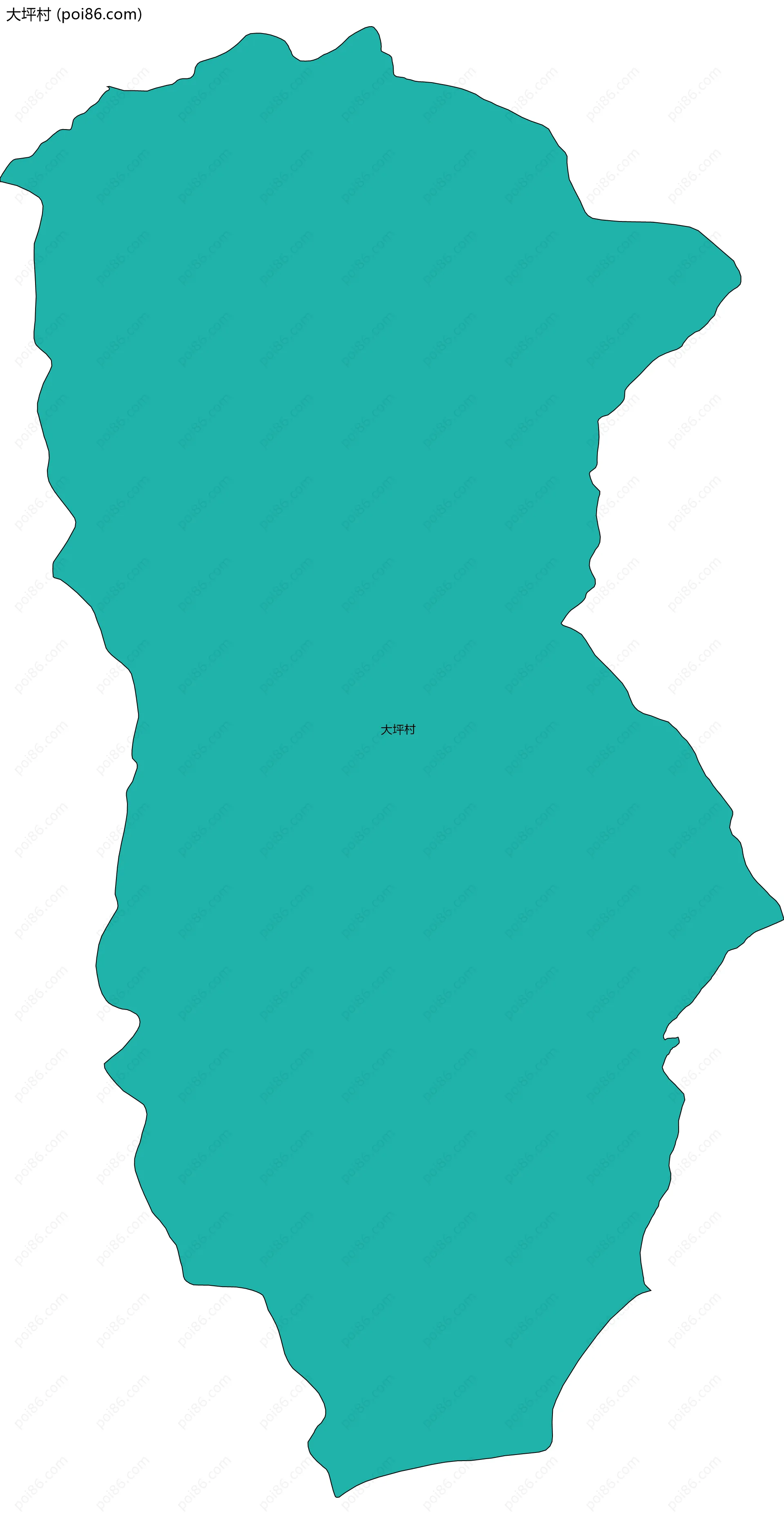 大坪村边界地图