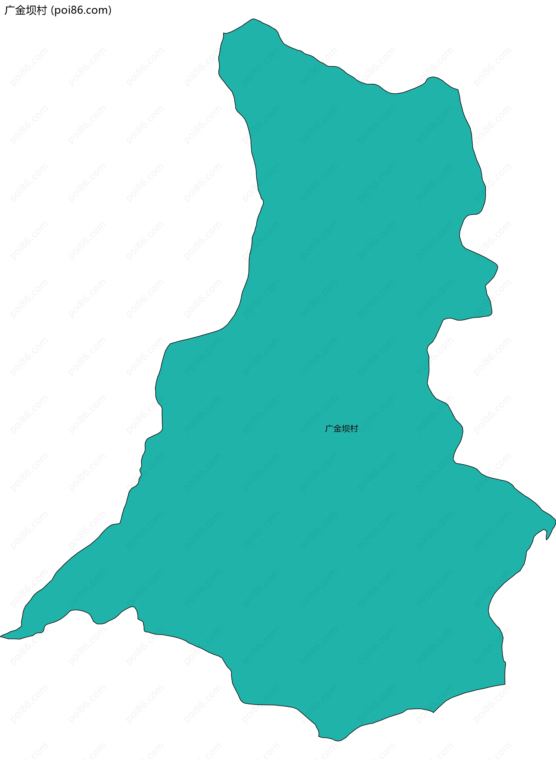 广金坝村边界地图