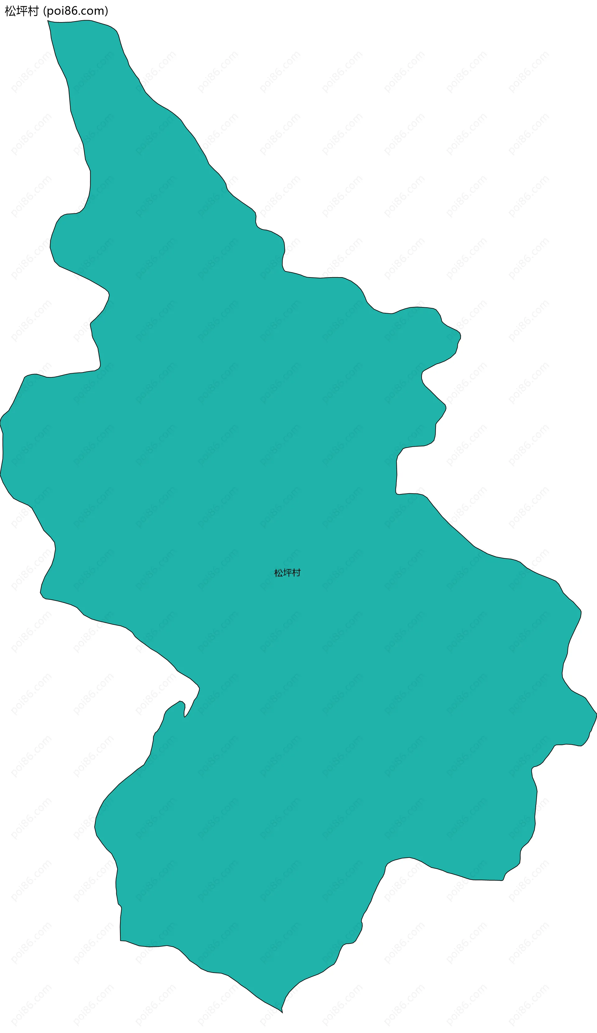 松坪村边界地图