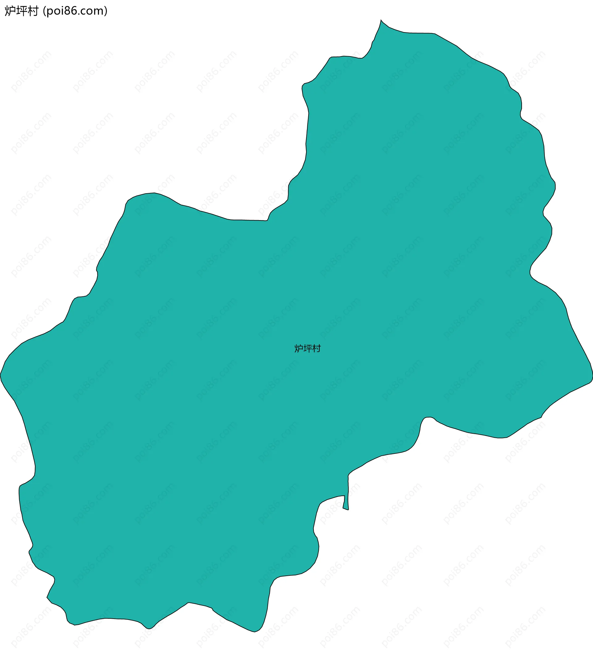 炉坪村边界地图