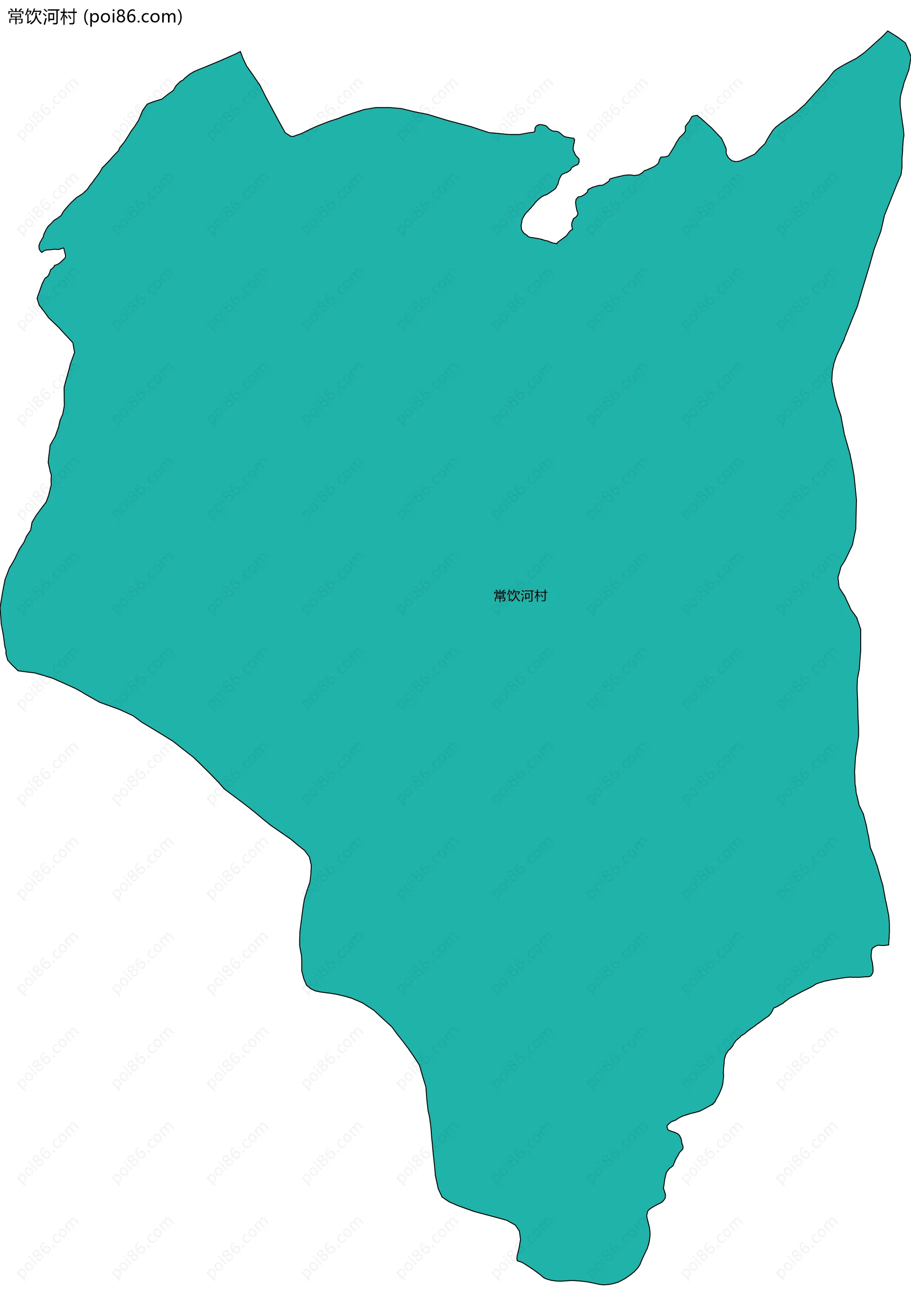 常饮河村边界地图