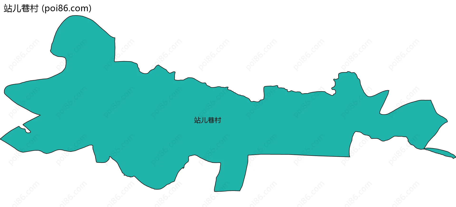 站儿巷村边界地图