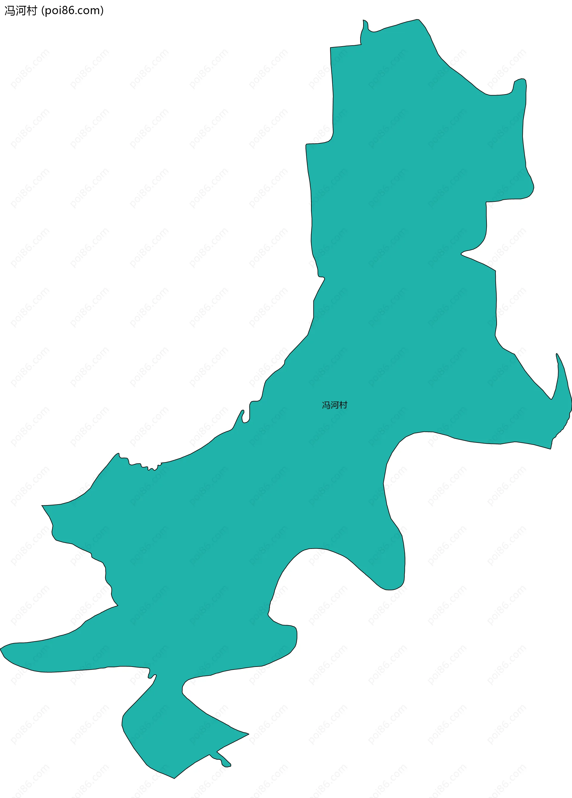 冯河村边界地图