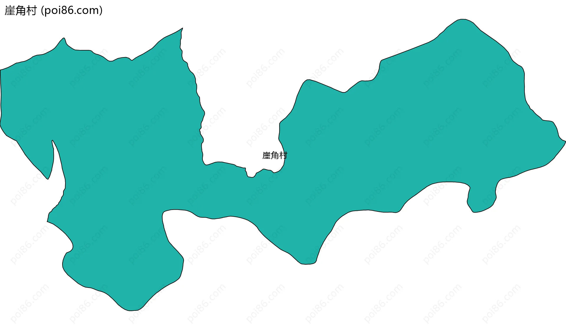 崖角村边界地图