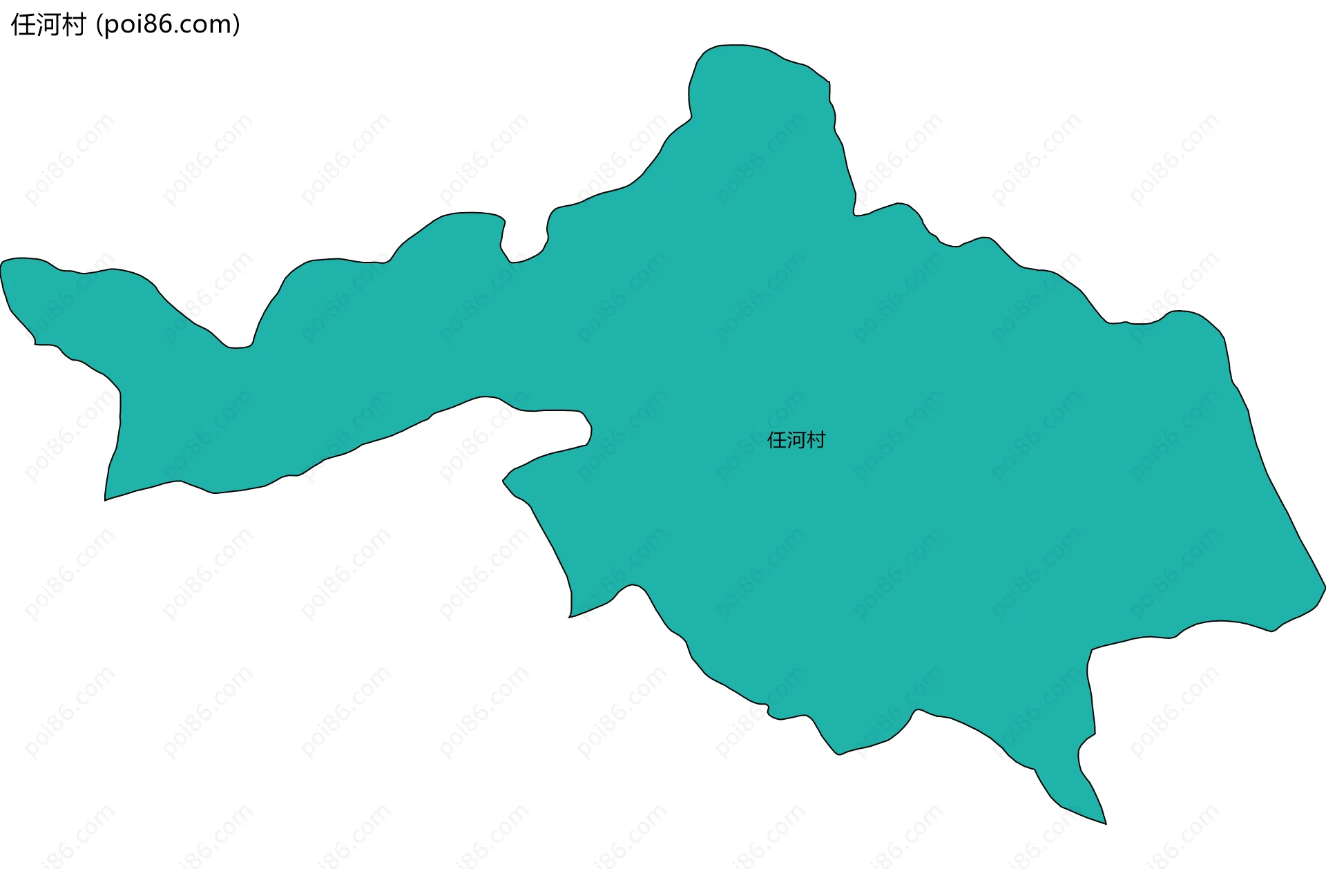 任河村边界地图