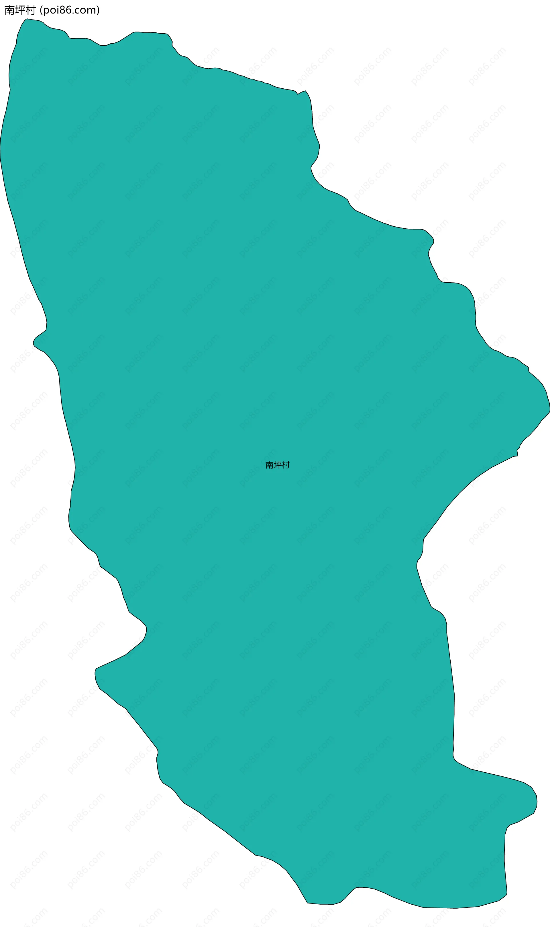 南坪村边界地图