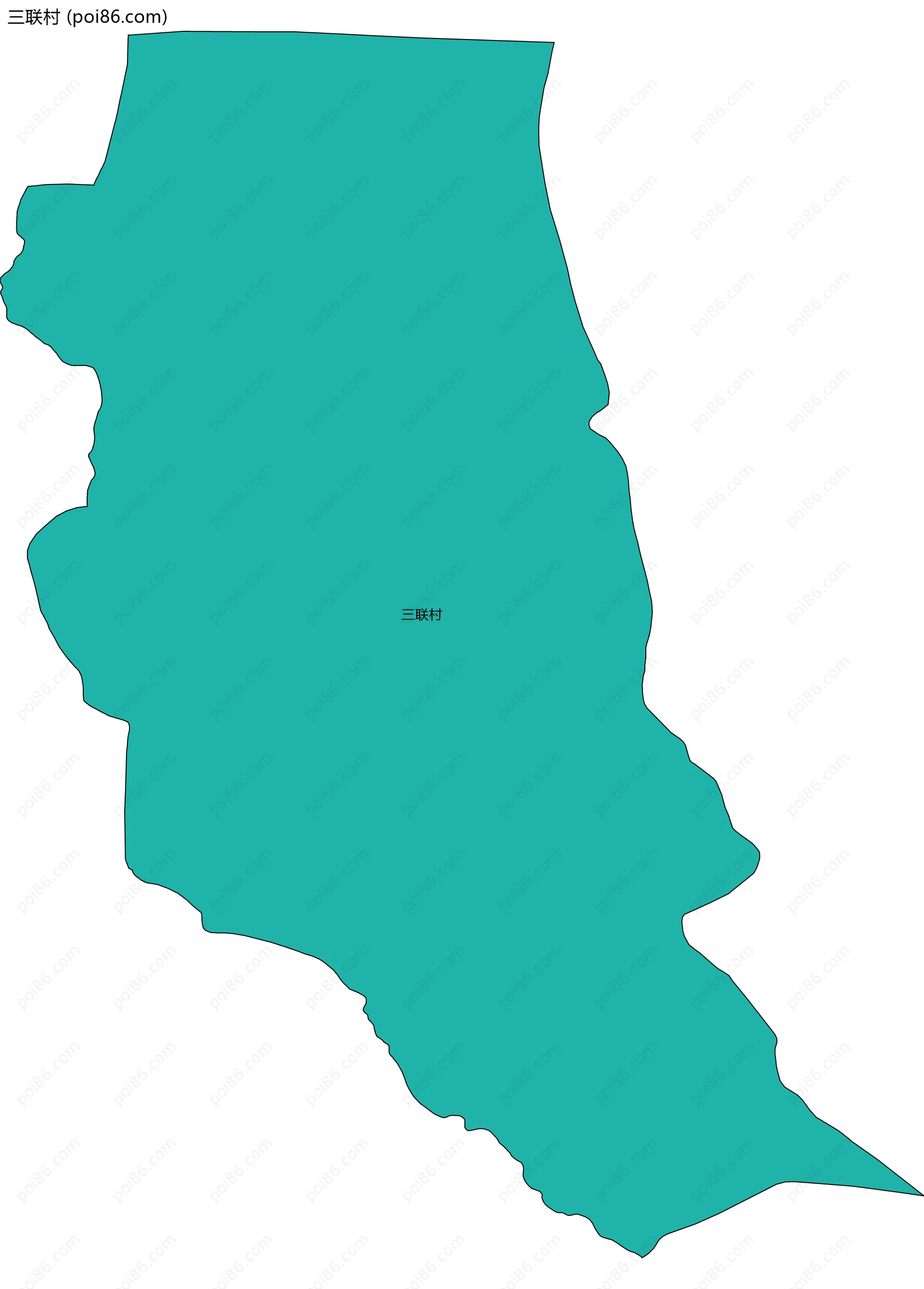 三联村边界地图