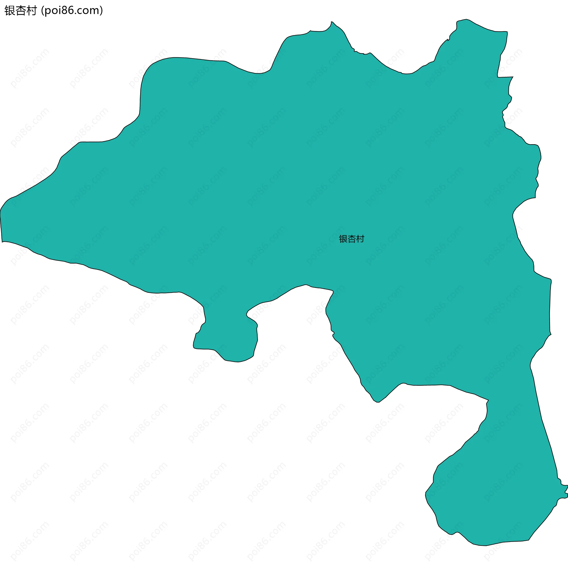 银杏村边界地图