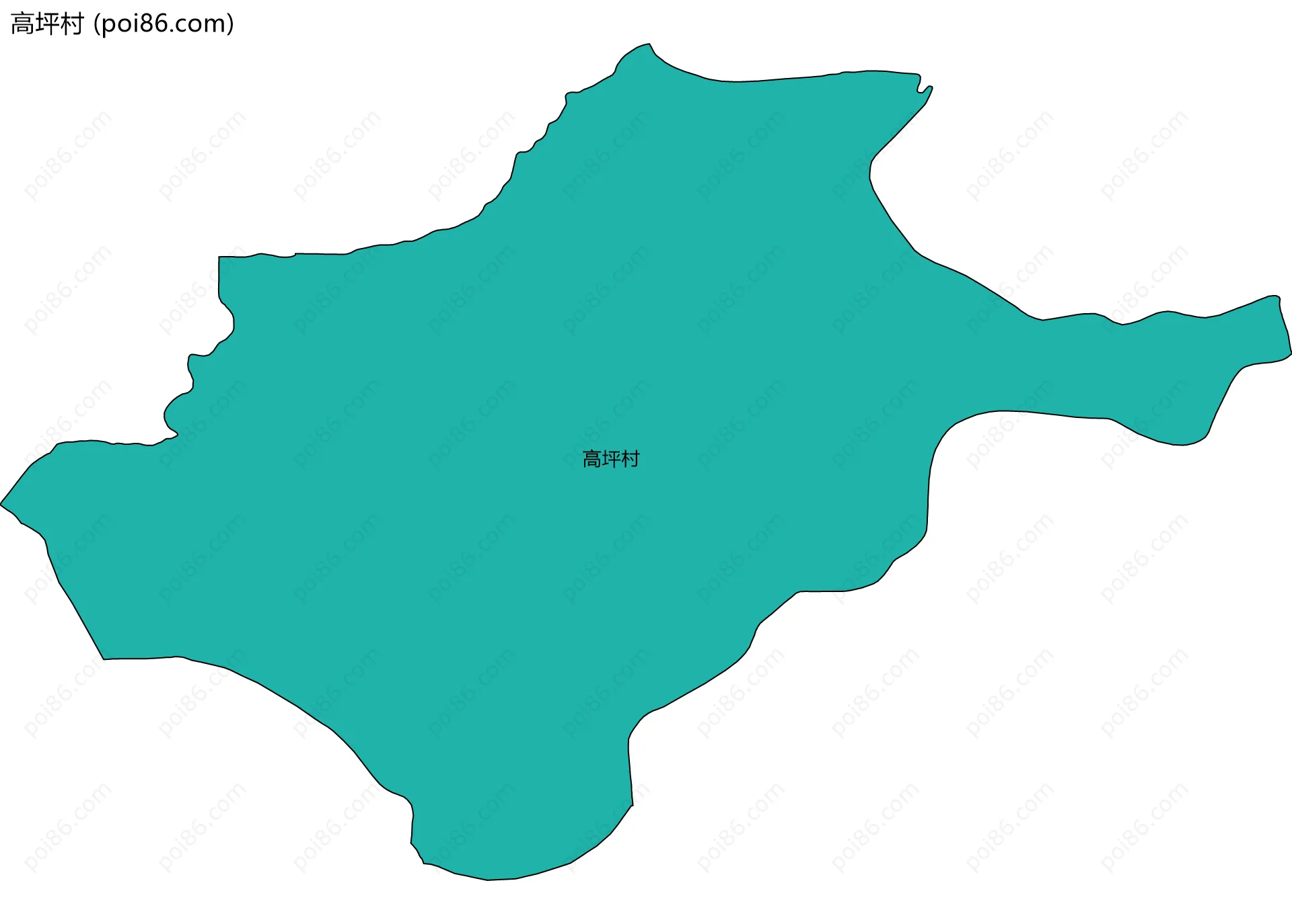高坪村边界地图