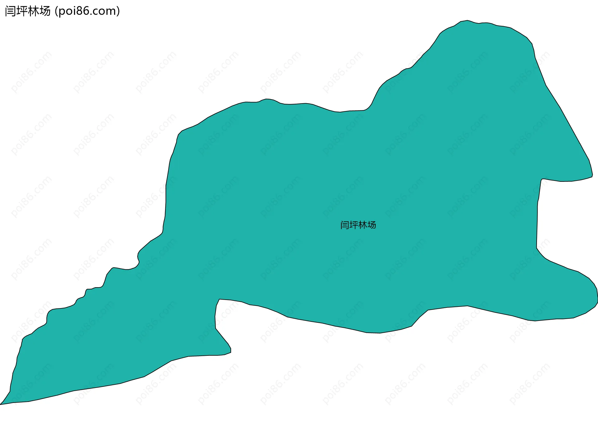 闫坪林场边界地图