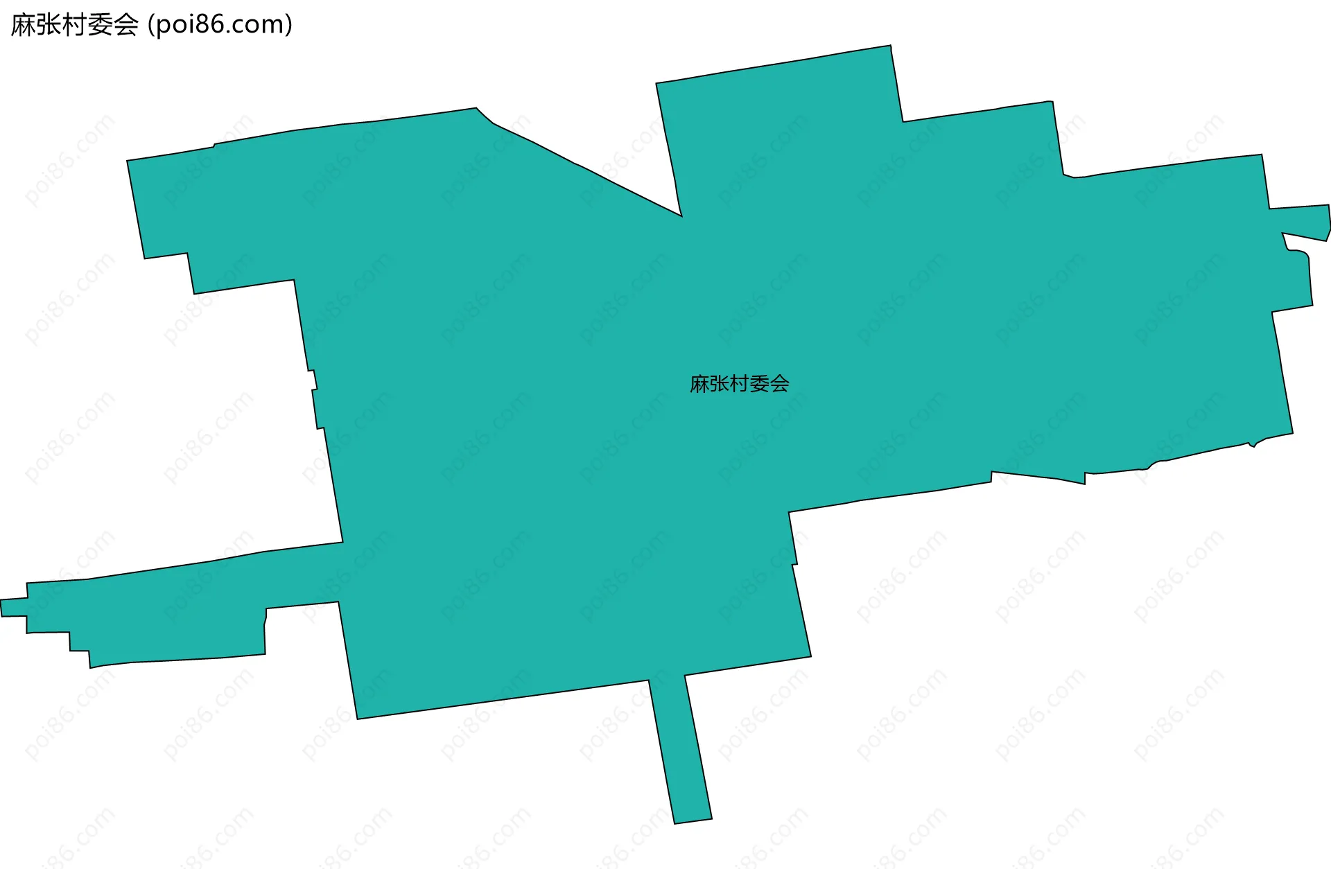 麻张村委会边界地图