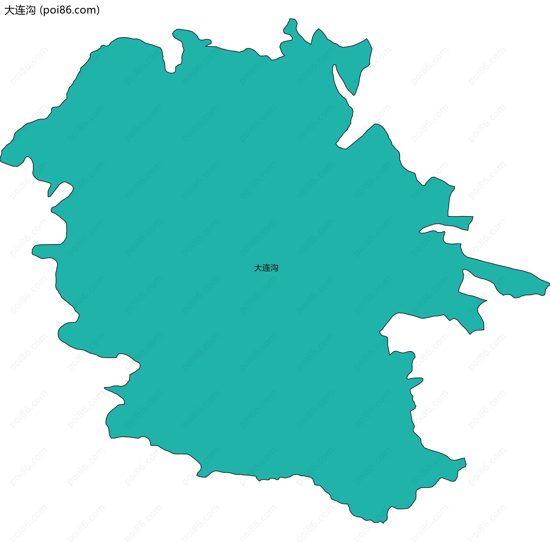 大连沟边界地图
