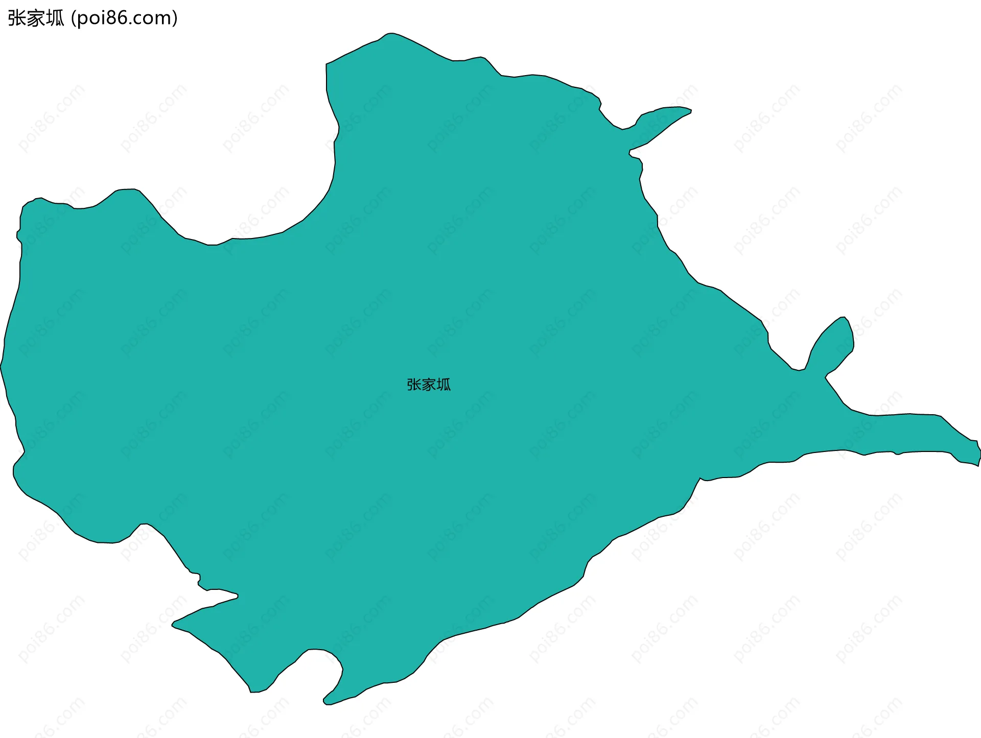 张家坬边界地图