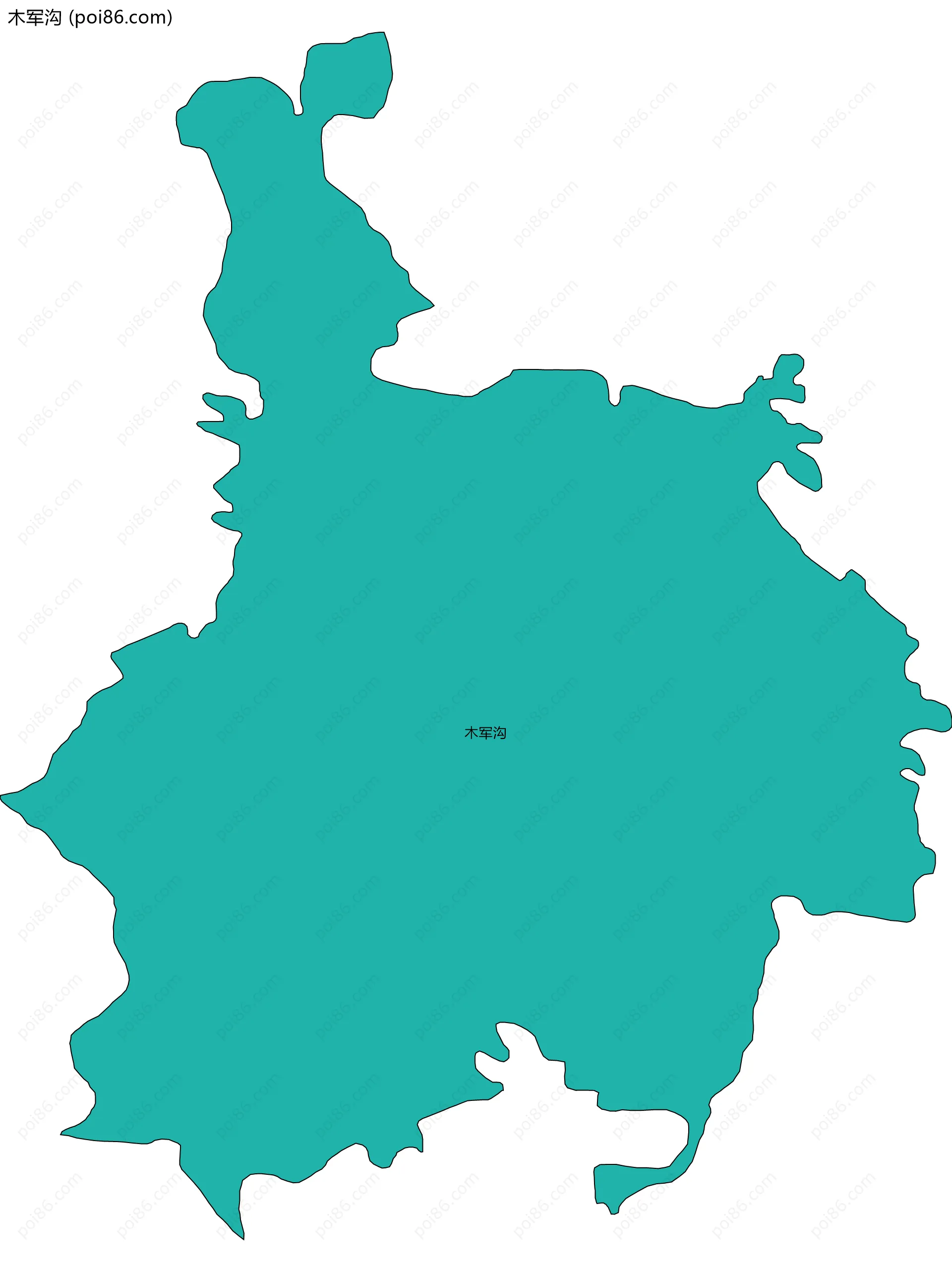 木军沟边界地图