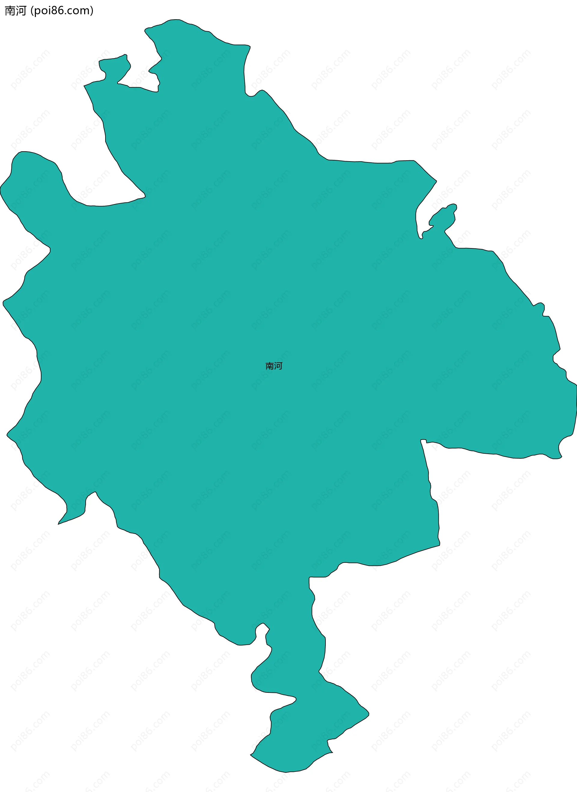 南河边界地图