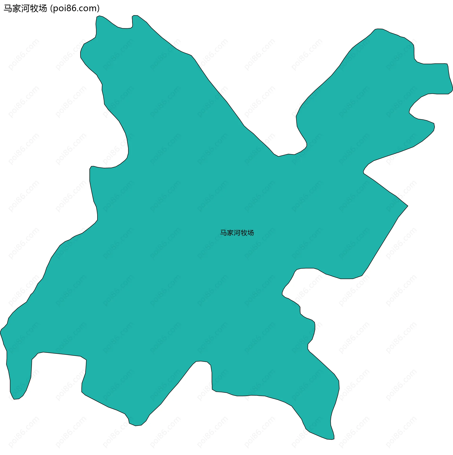 马家河牧场边界地图