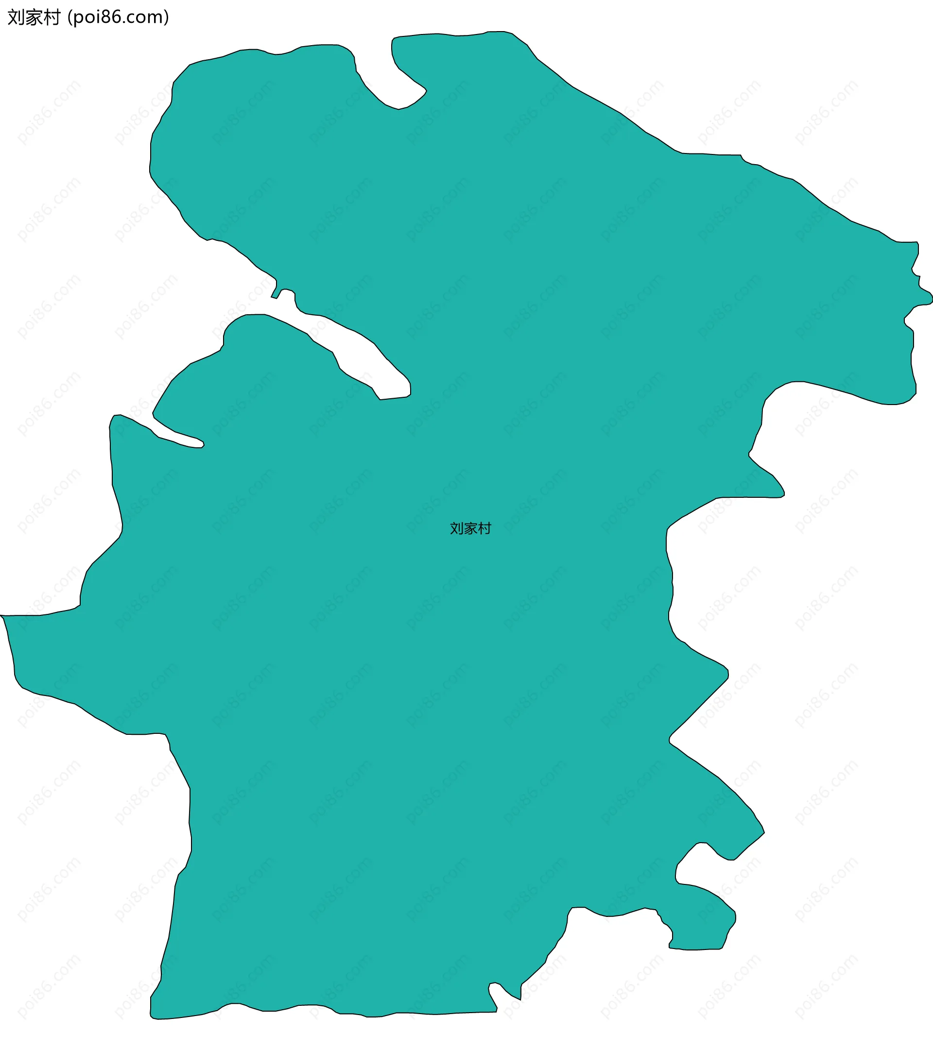 刘家村边界地图