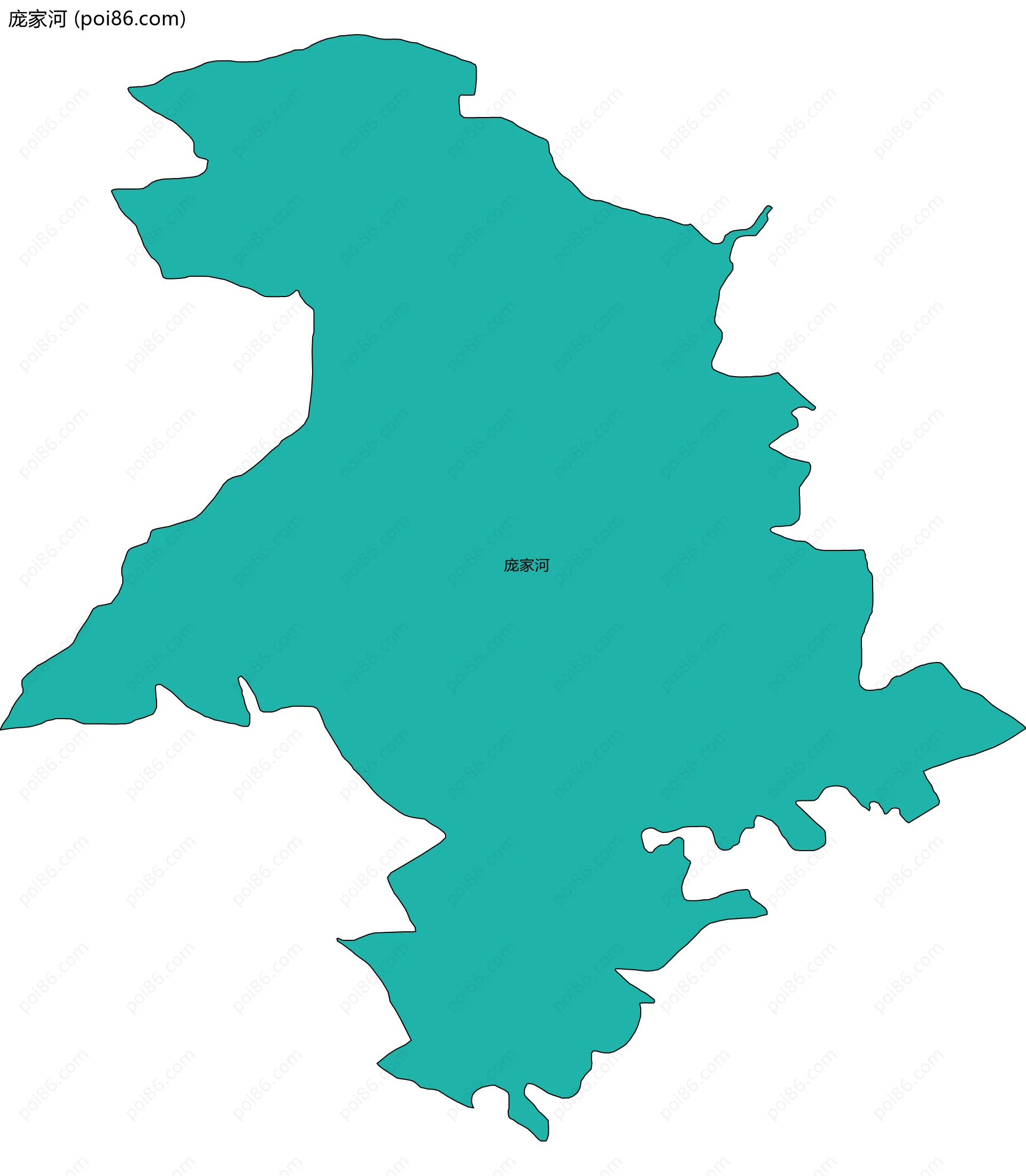 庞家河边界地图