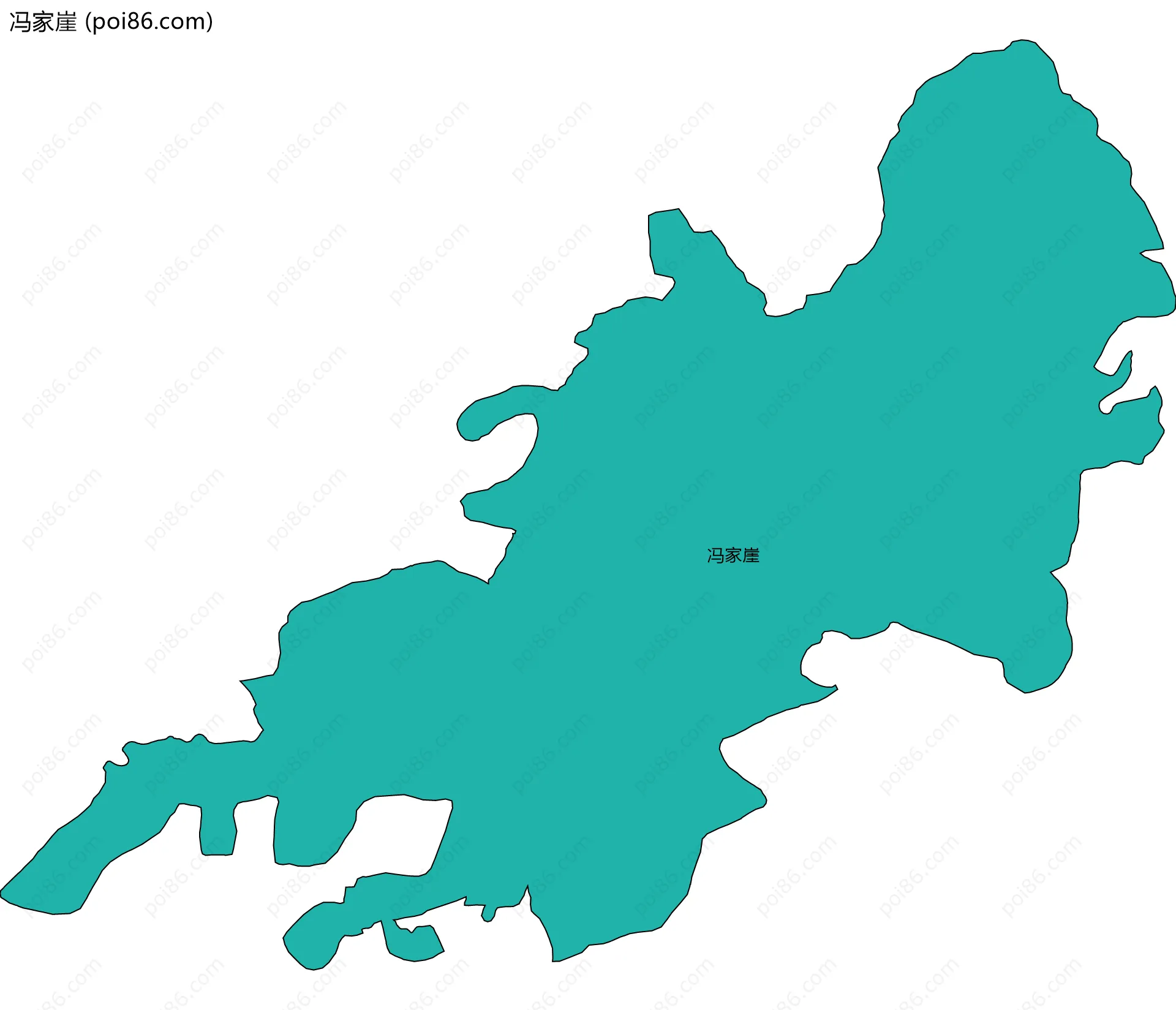冯家崖边界地图