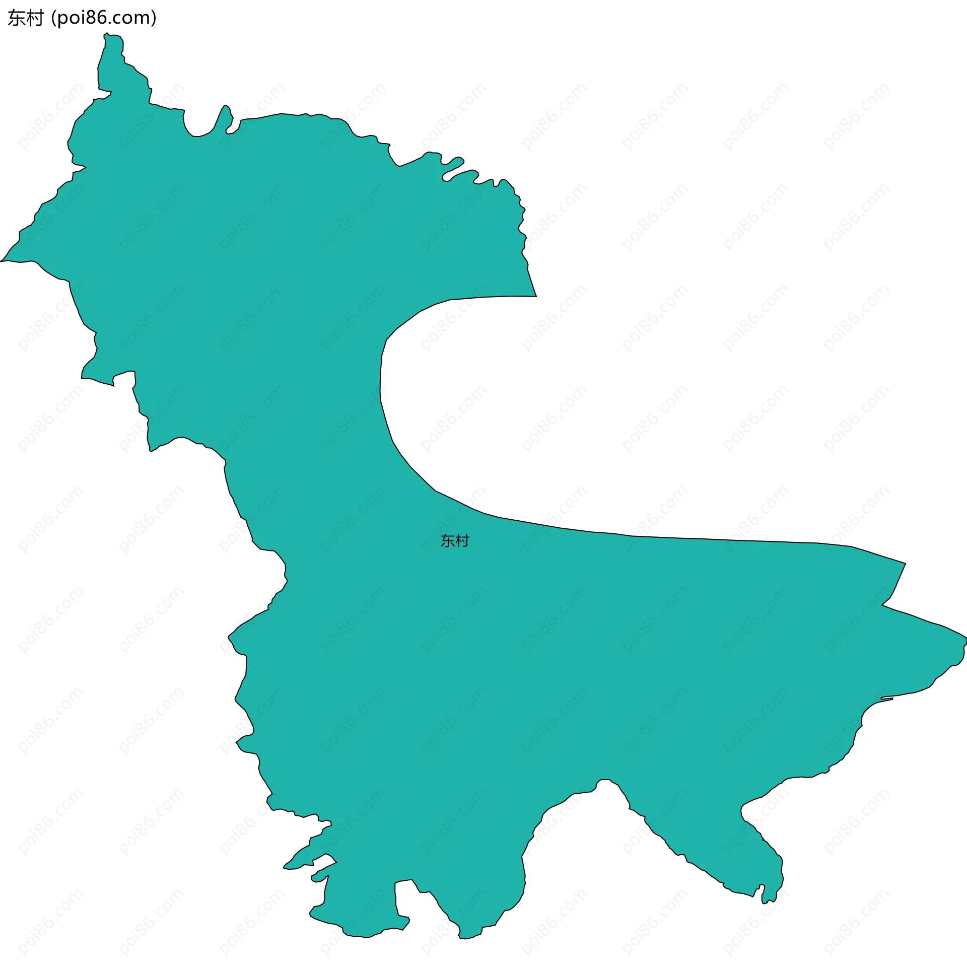 东村边界地图