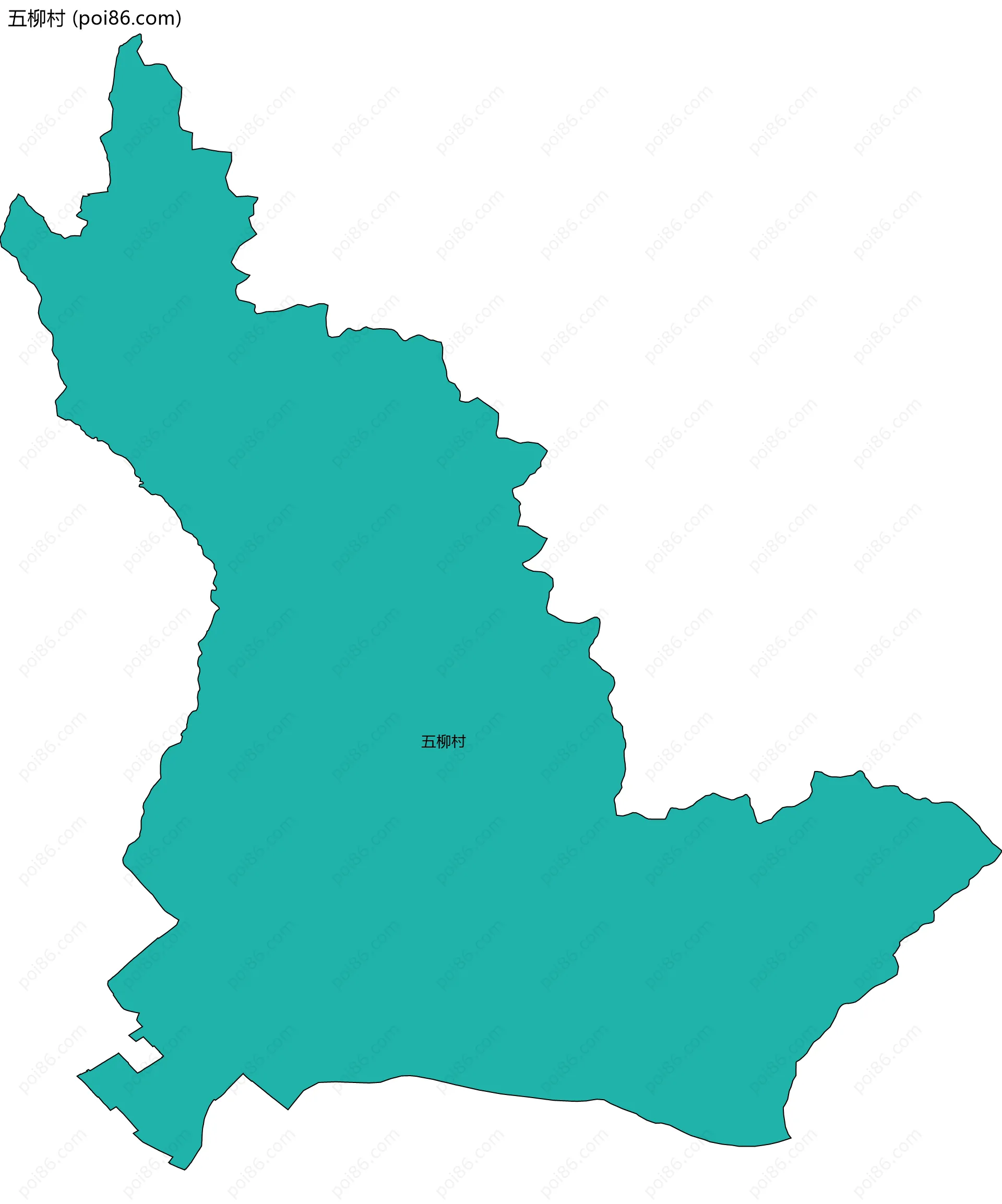 五柳村边界地图
